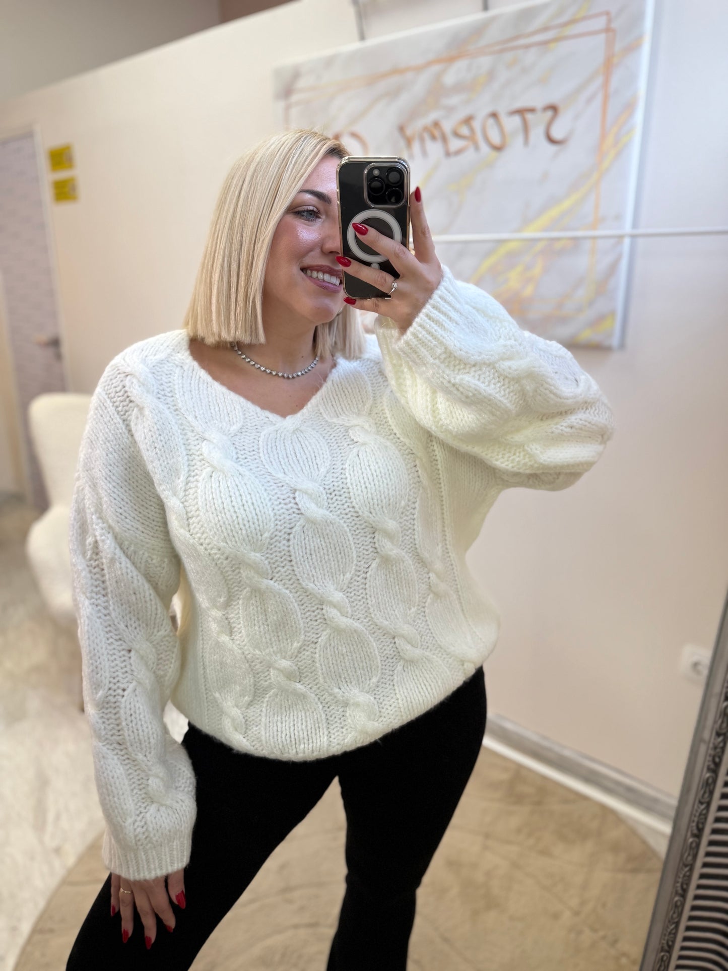 Jenny Oversized Knit White