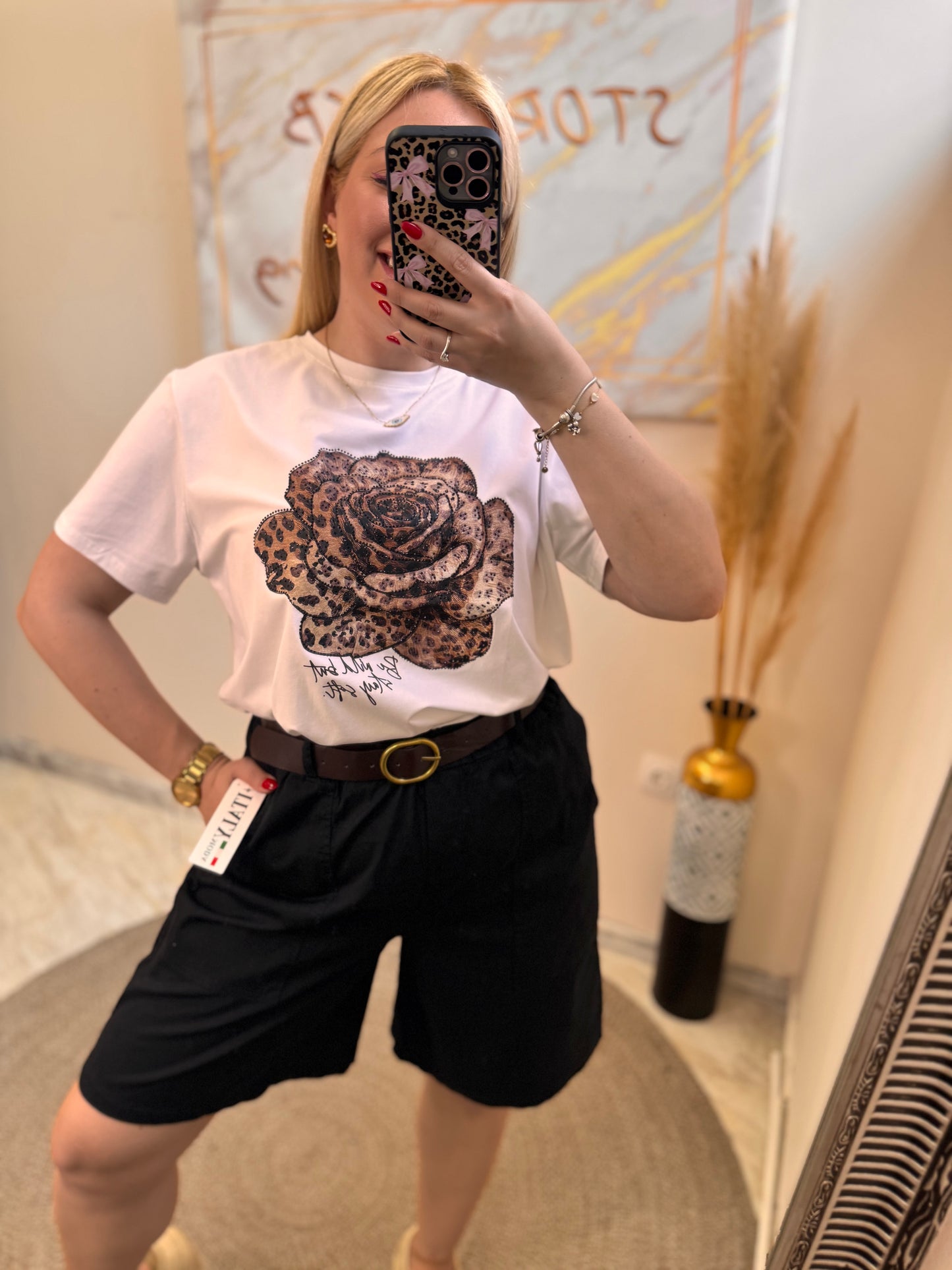 Leopard Rose T-shirt