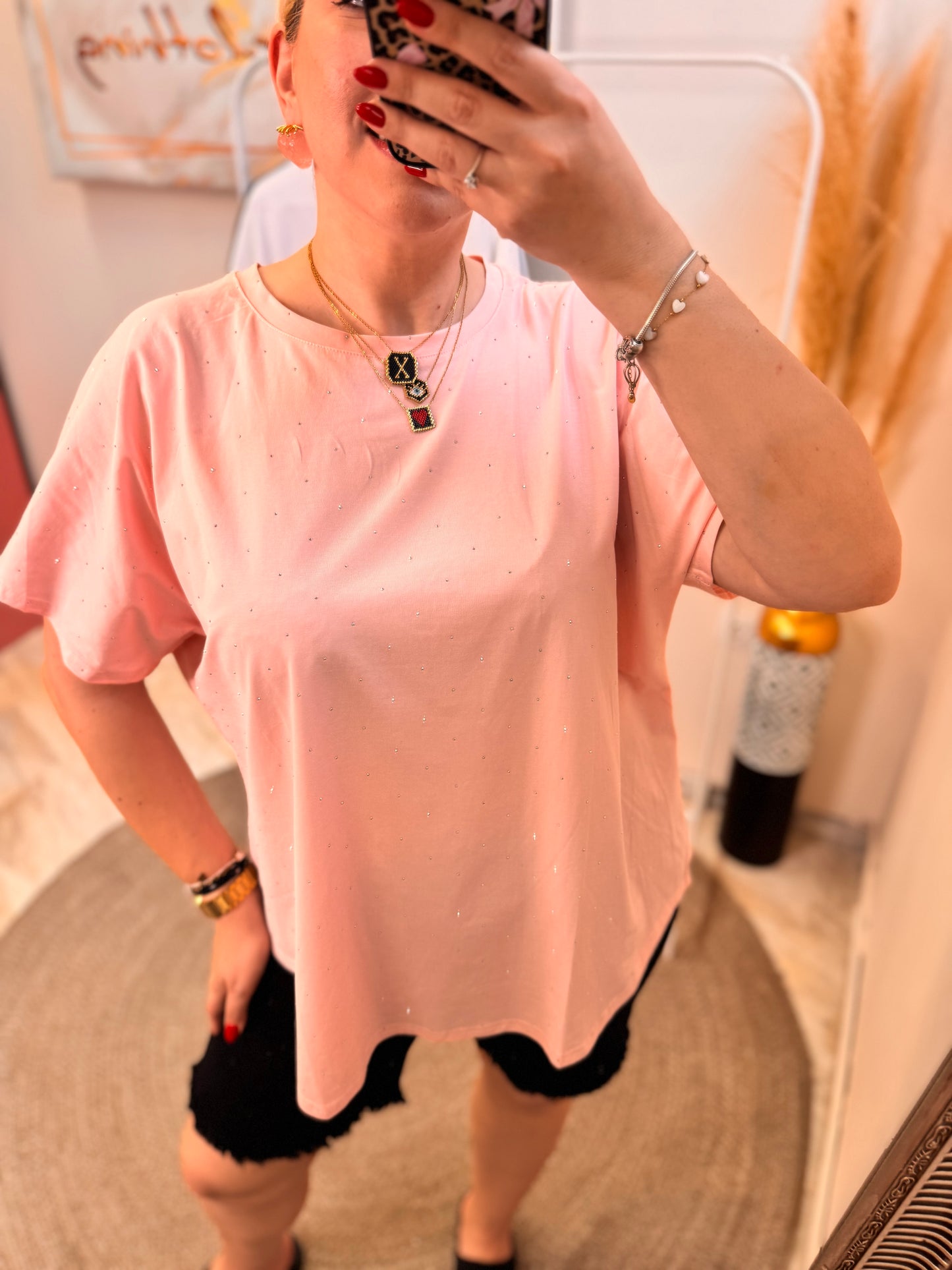 OVERSIZED STRASS T-SHIRT