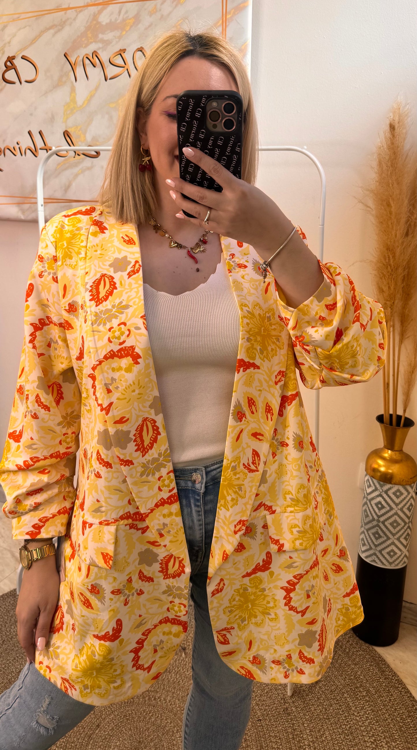 PLUS SIZE FLORAL ΣΑΚΑΚΙ