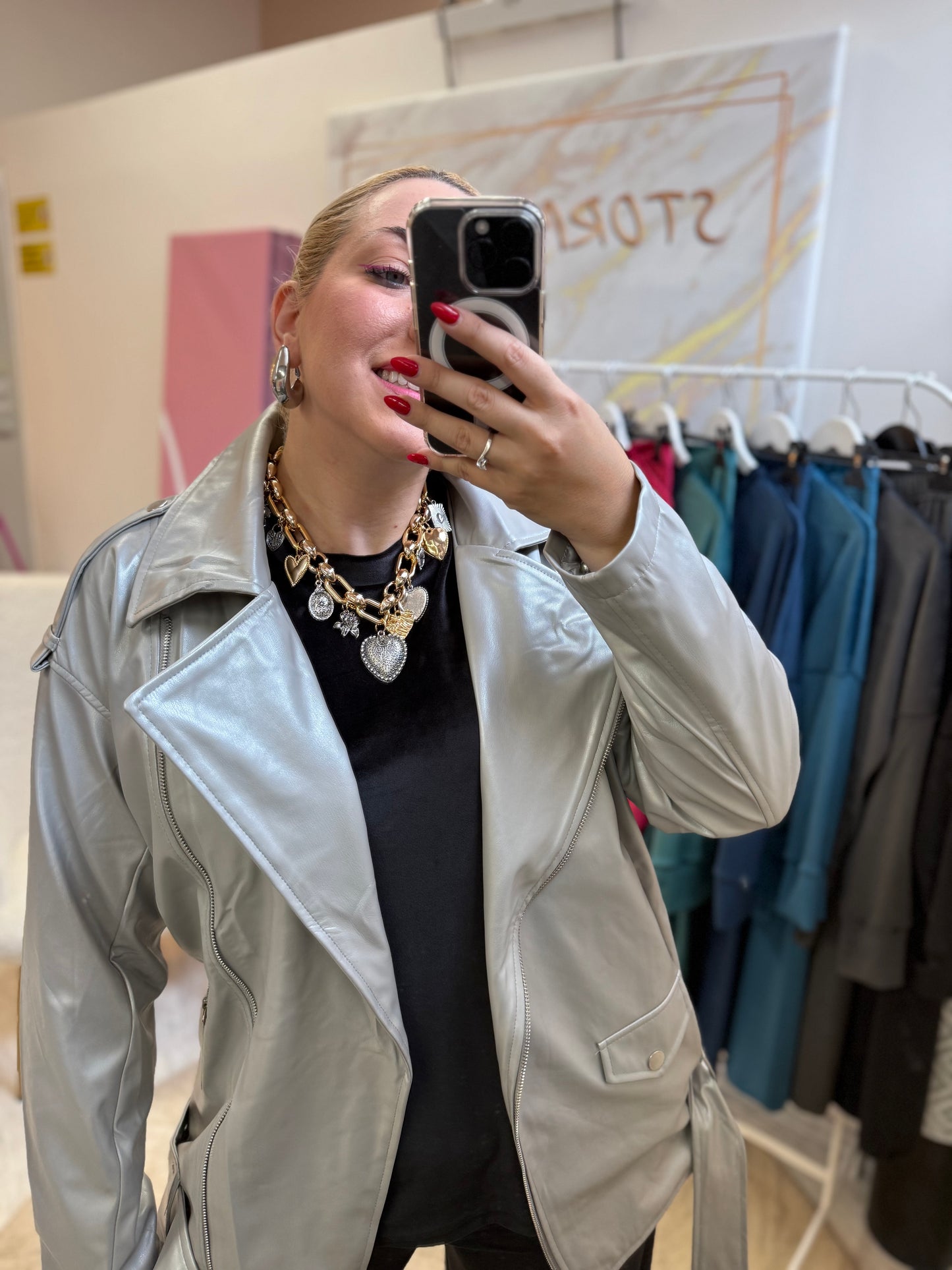 Δερματίνη Τζάκετ Oversized