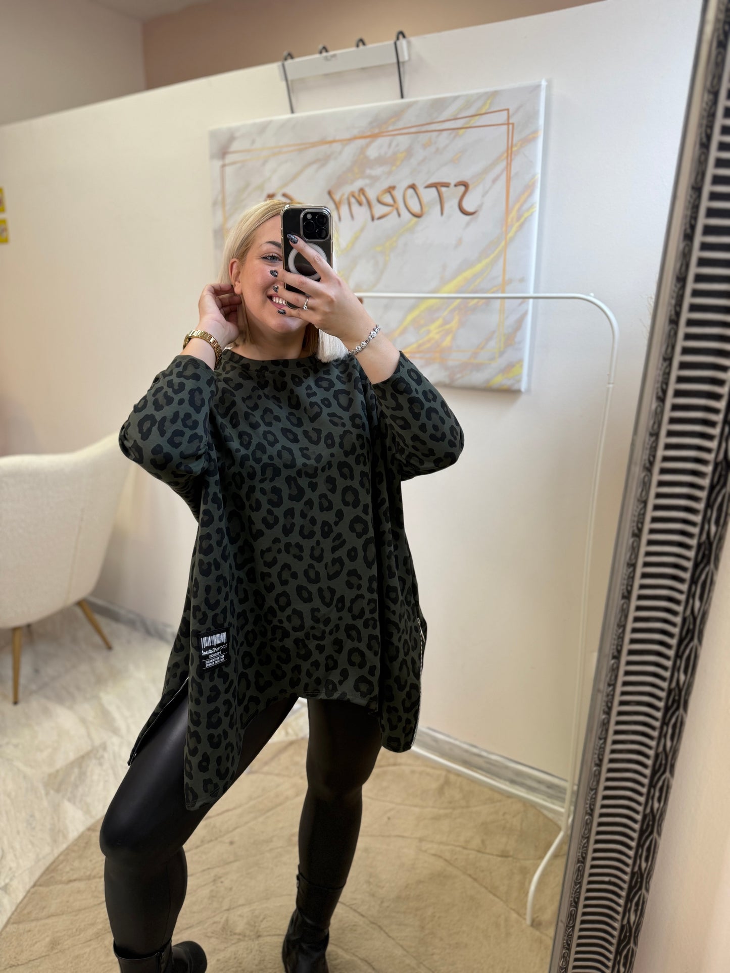 Oversized Leopard Shirt