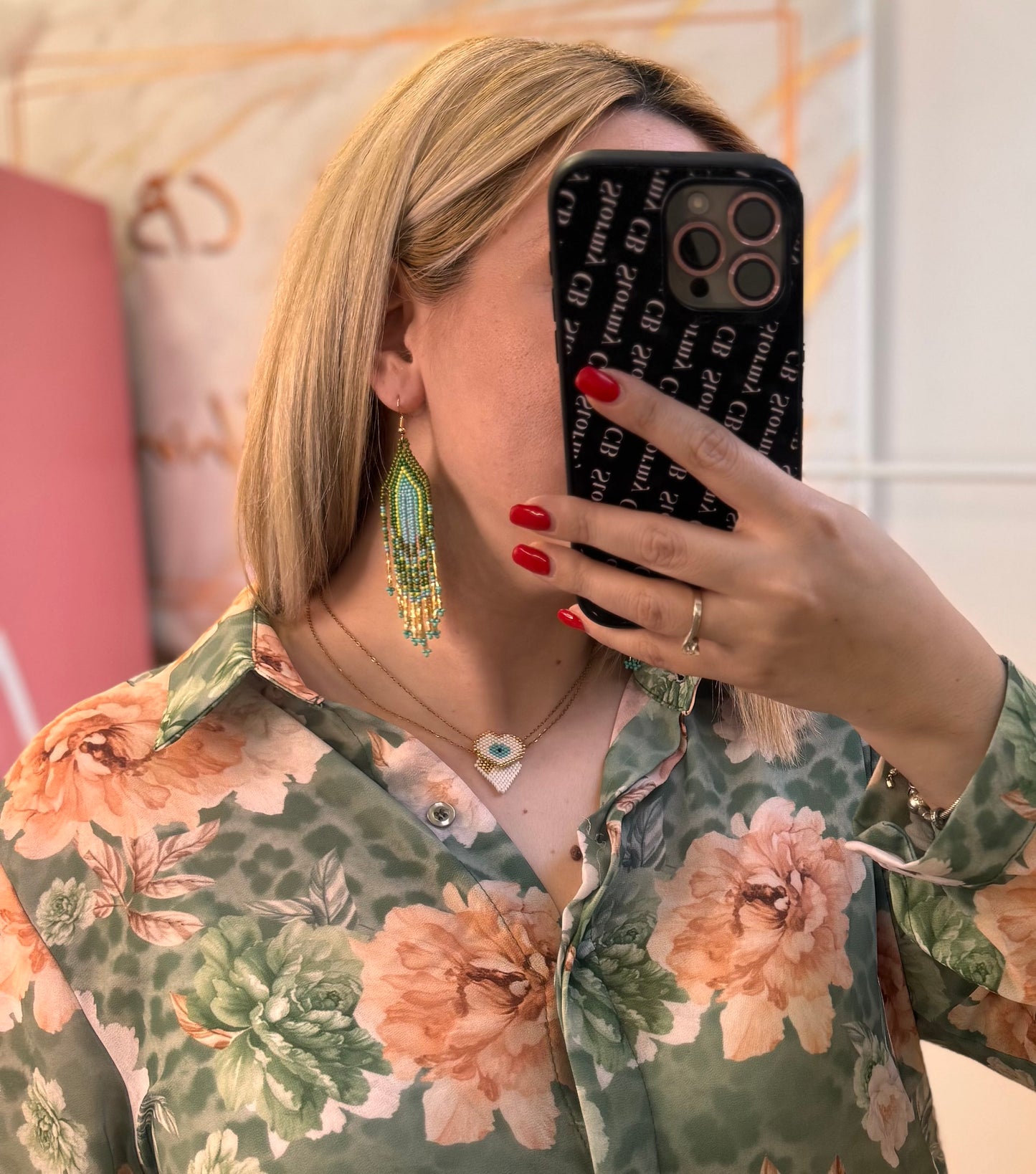 Boho Earrings Green