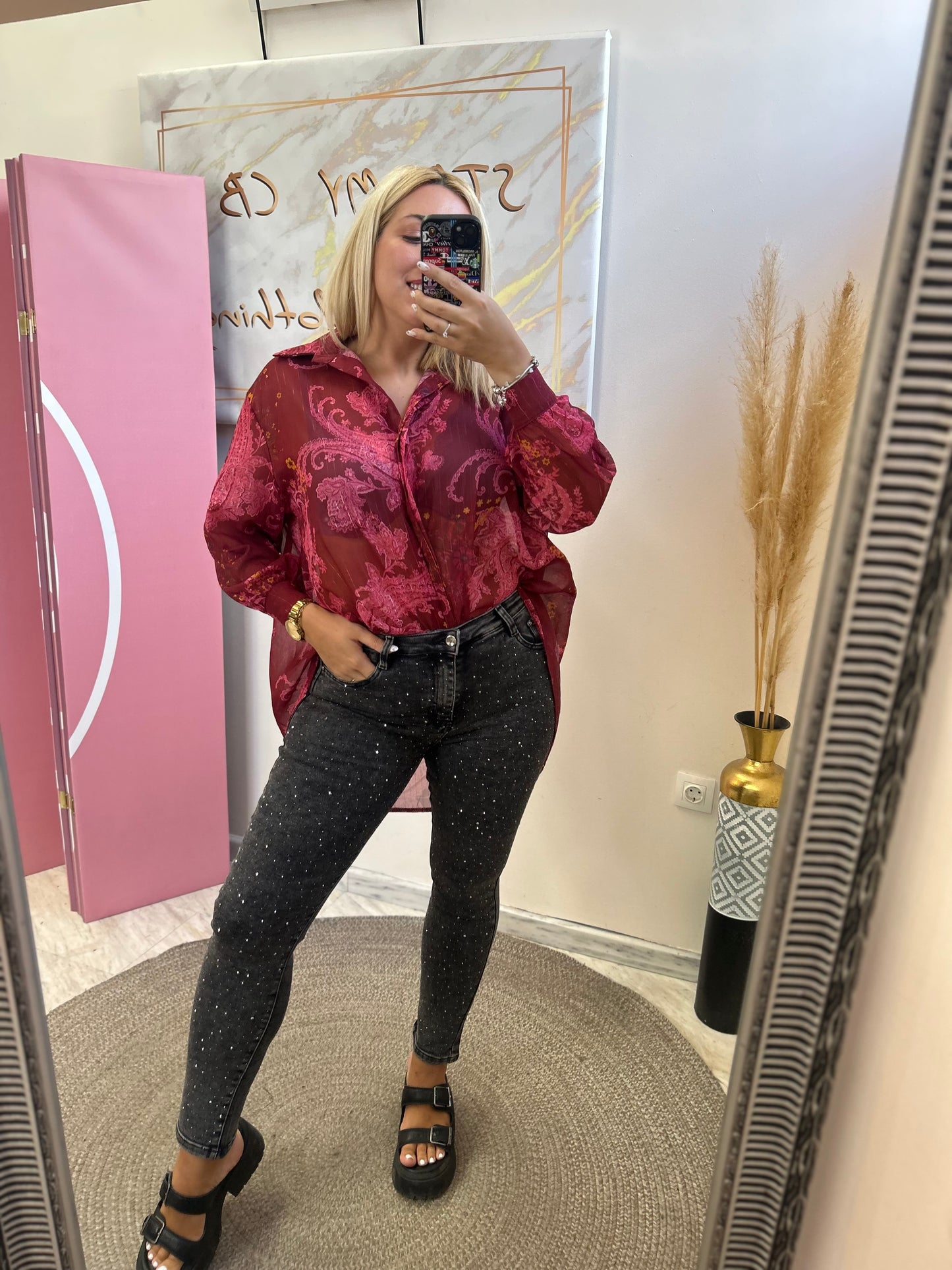 New York Strass Grey Jean