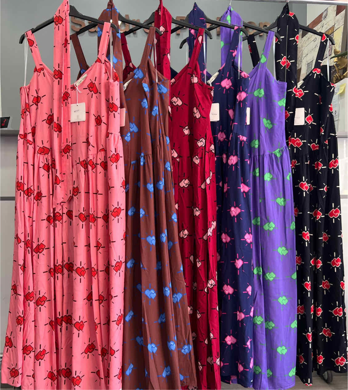 Pixel Heart MIDI Dress