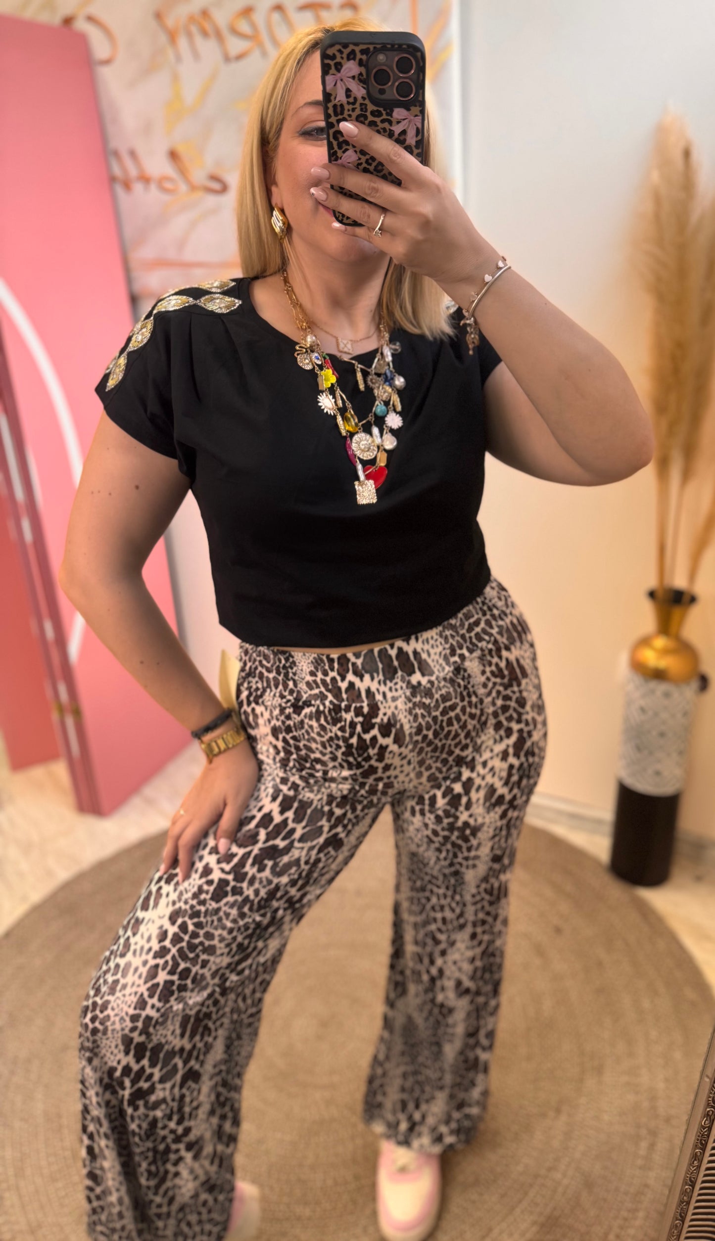 Leopard 🐆 brown elastic pant