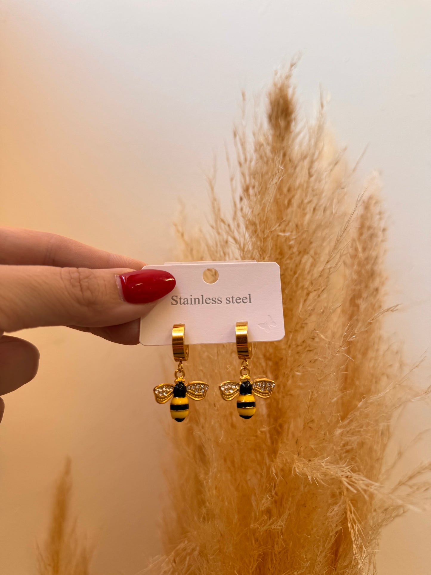 Bee Hoops Earrings