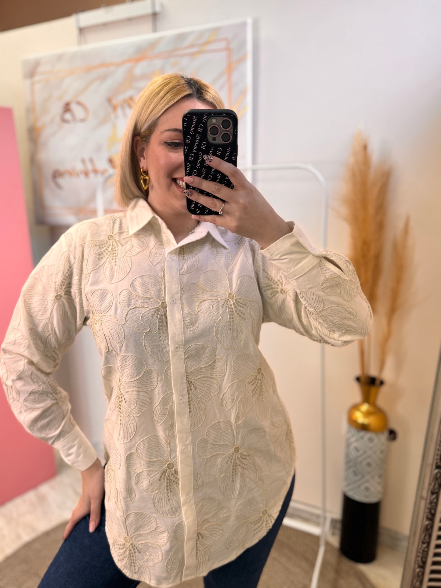 Gold Flower Shirt