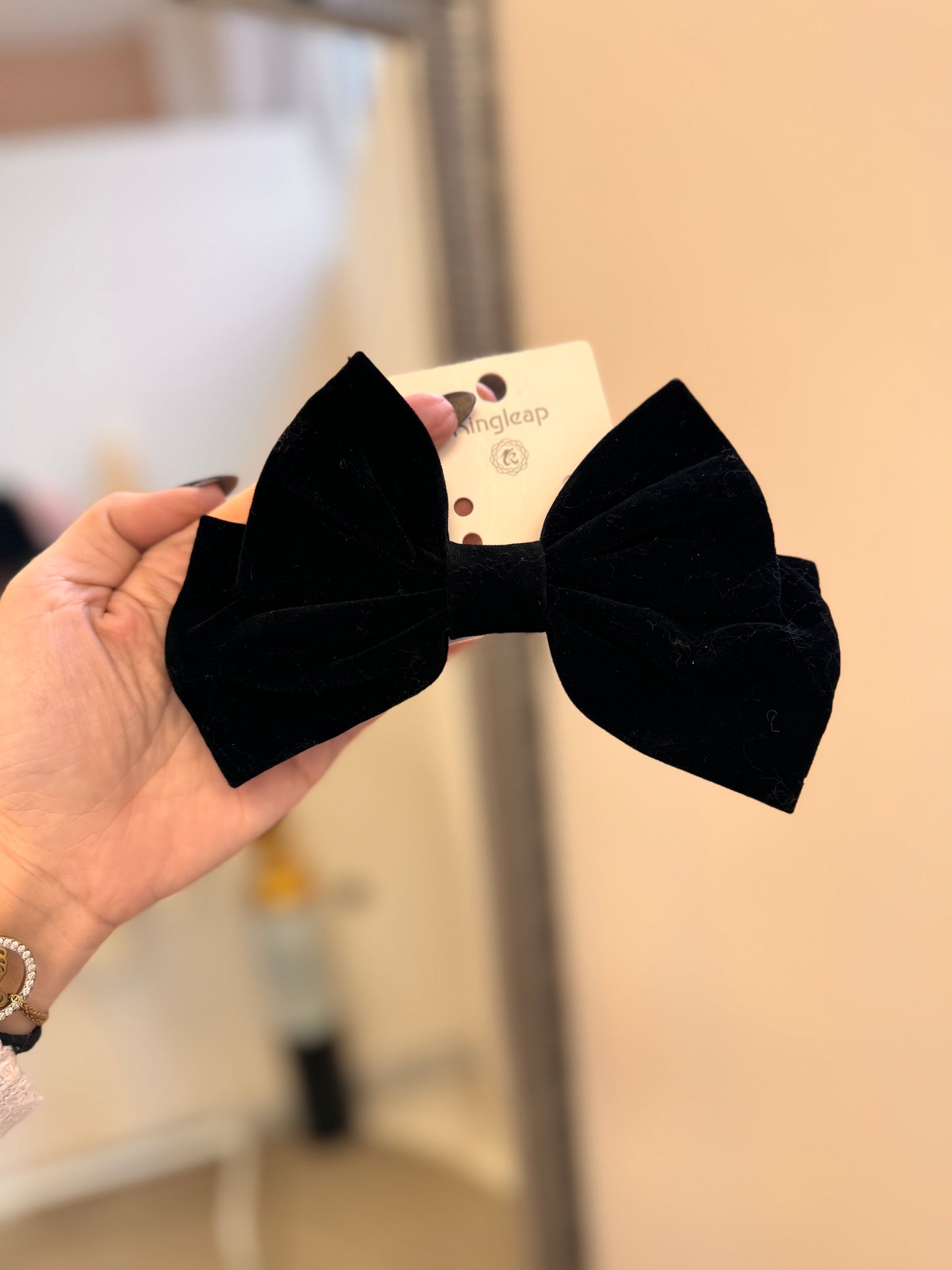 Velvet Bow Clip
