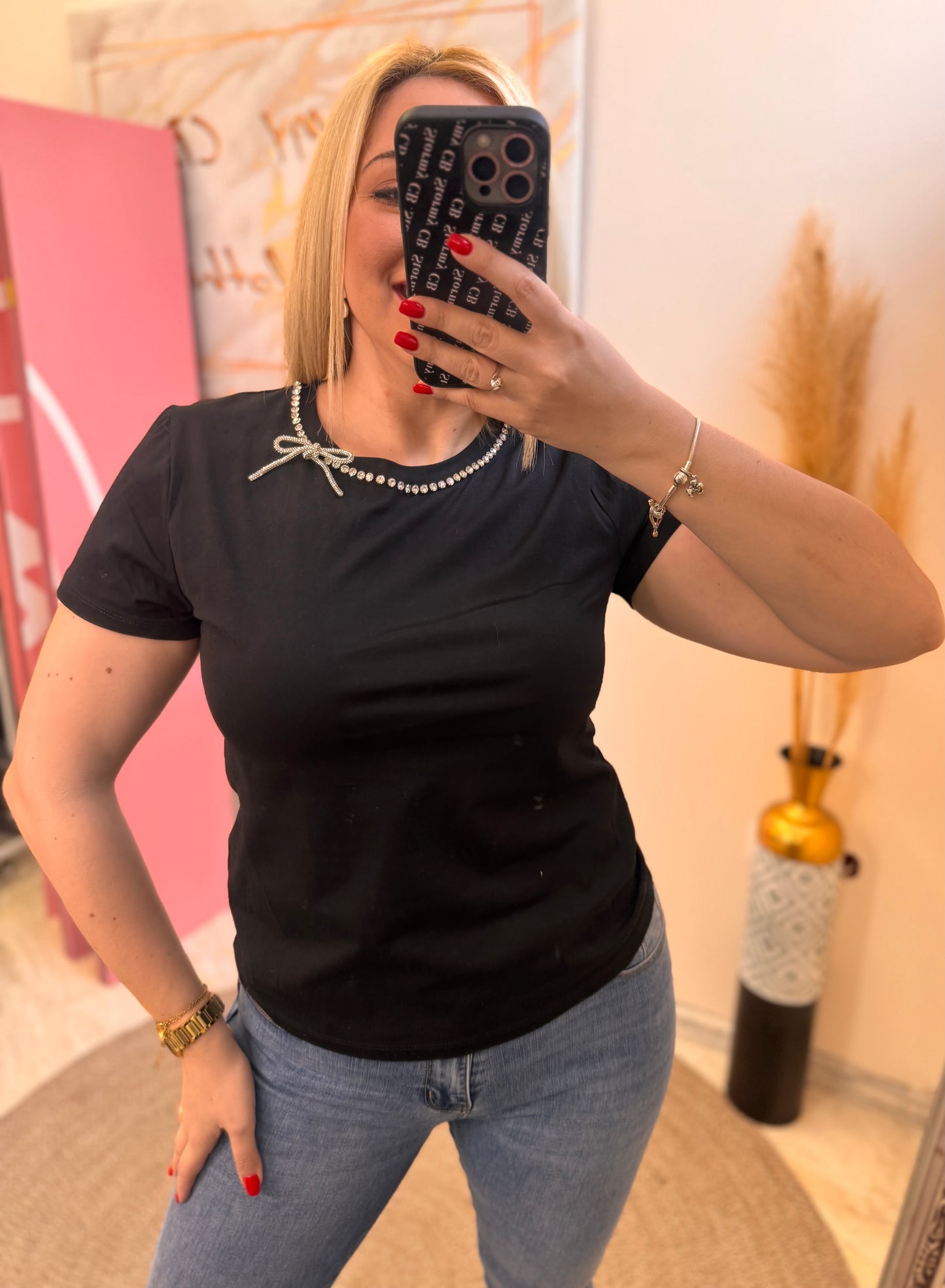 Strass Necklace T-shirt