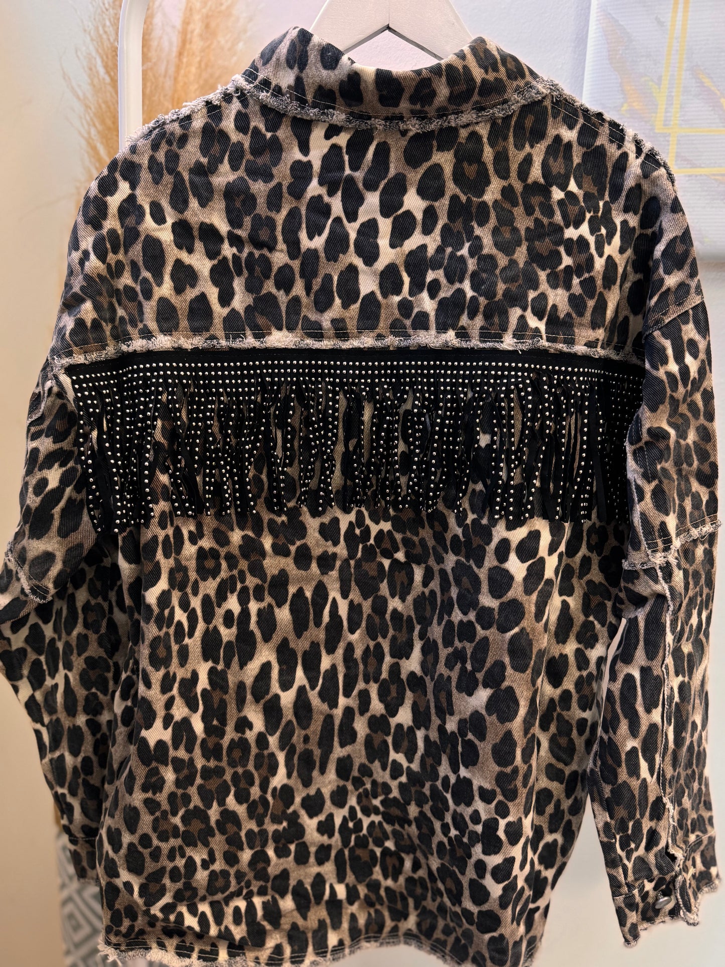 Leopard Jean Jacket