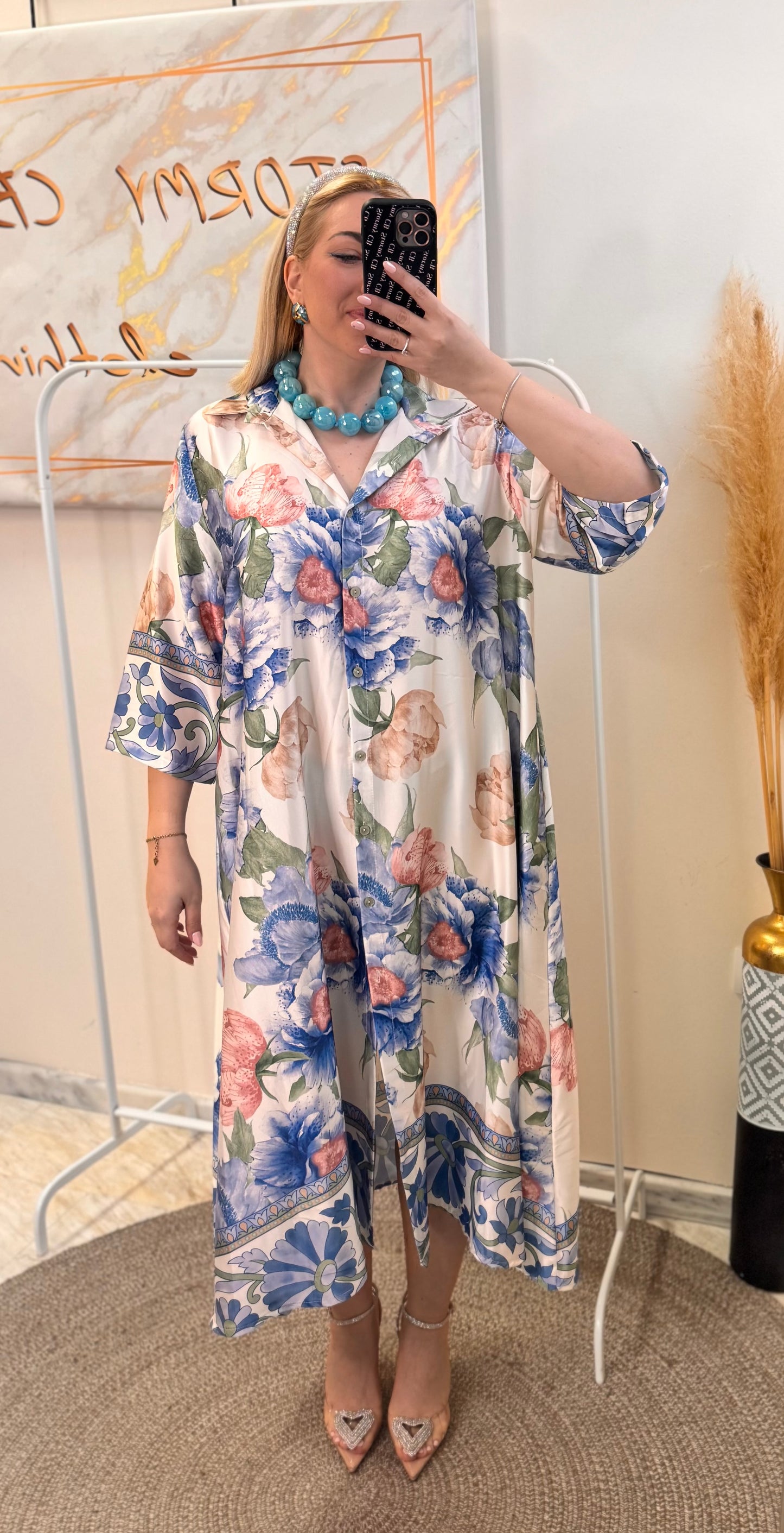 Olivia Semizie Dress Blue