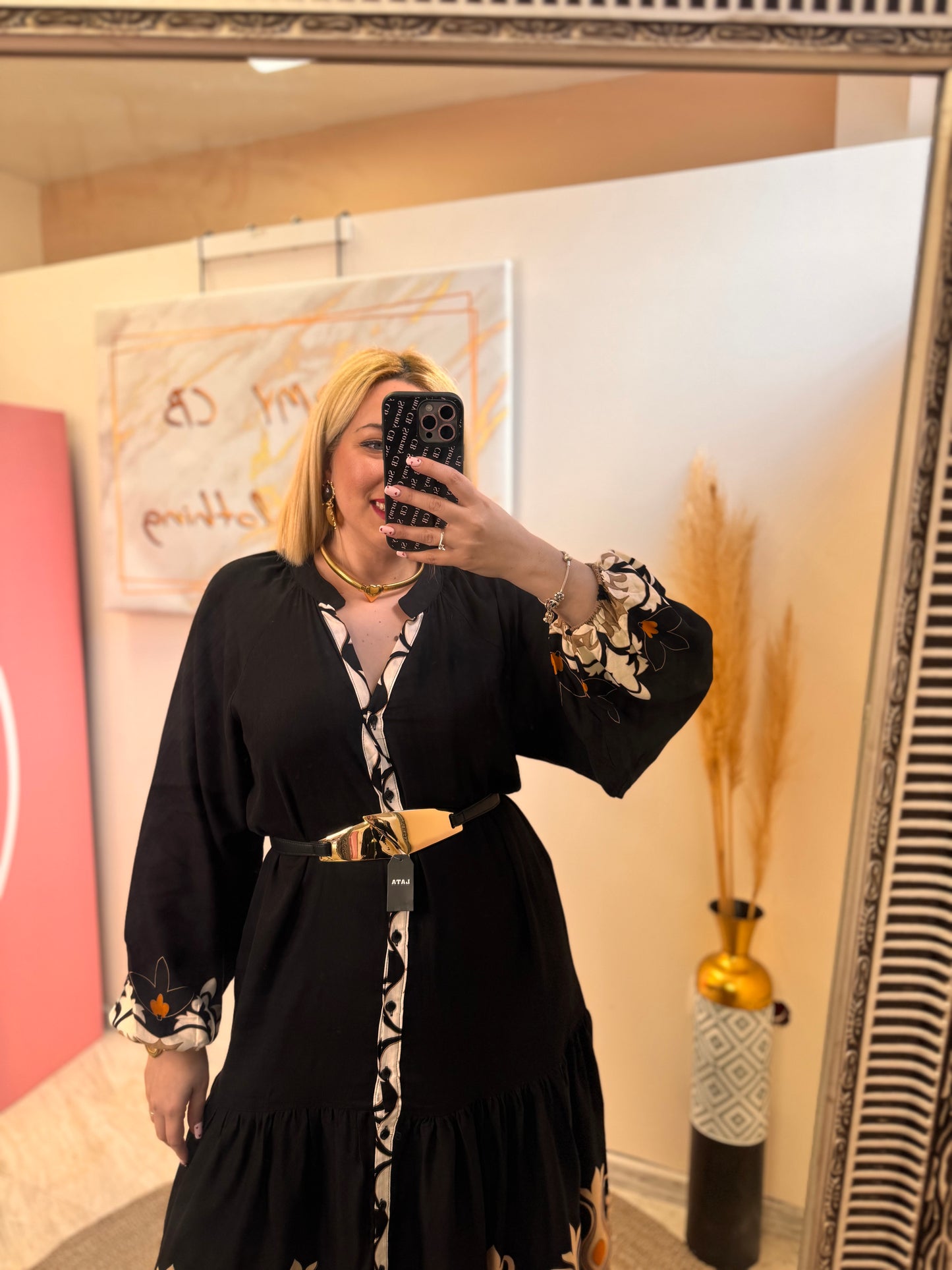 Mariania Semizie Black Dress