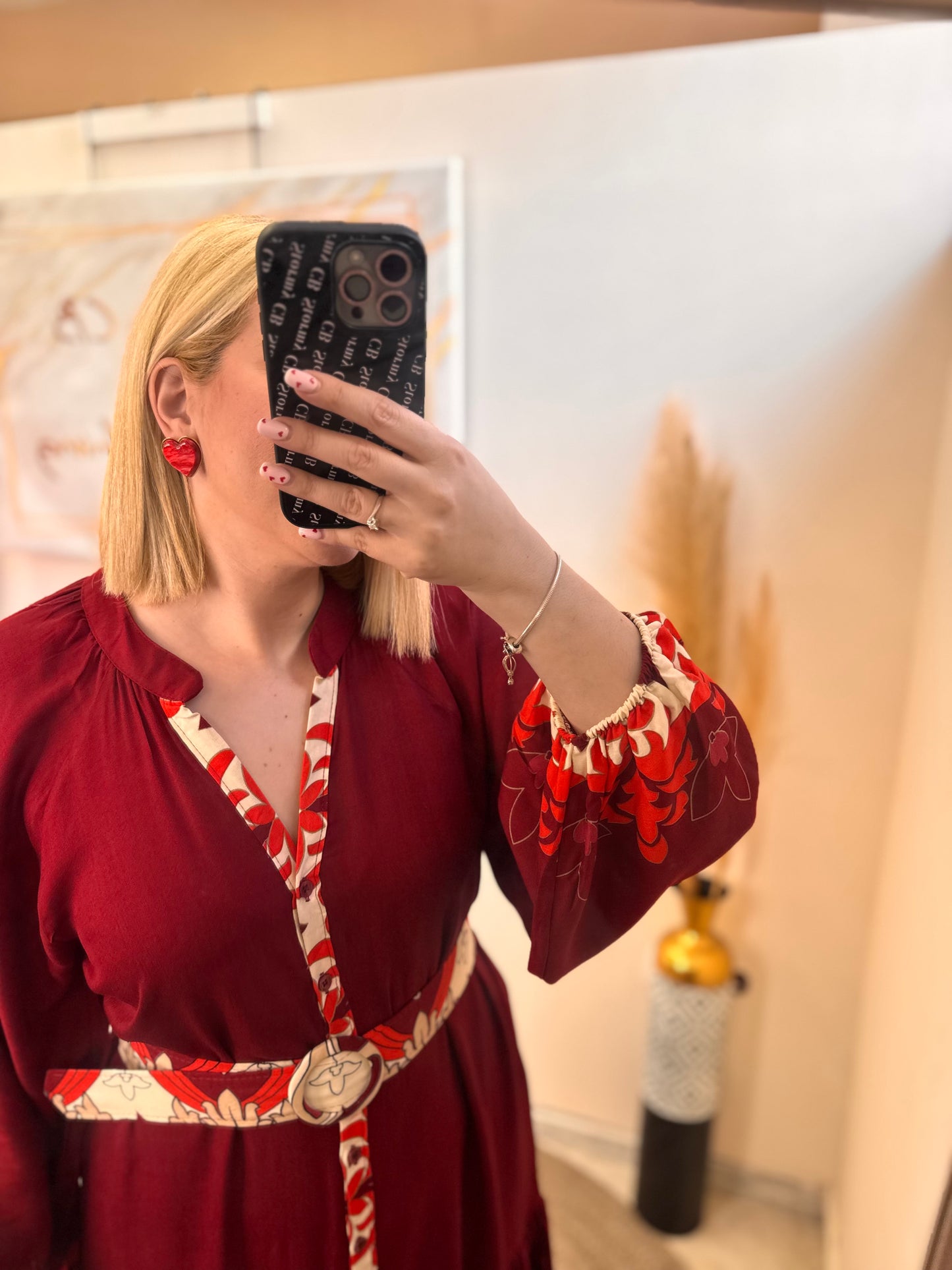 Luna Red Earrings