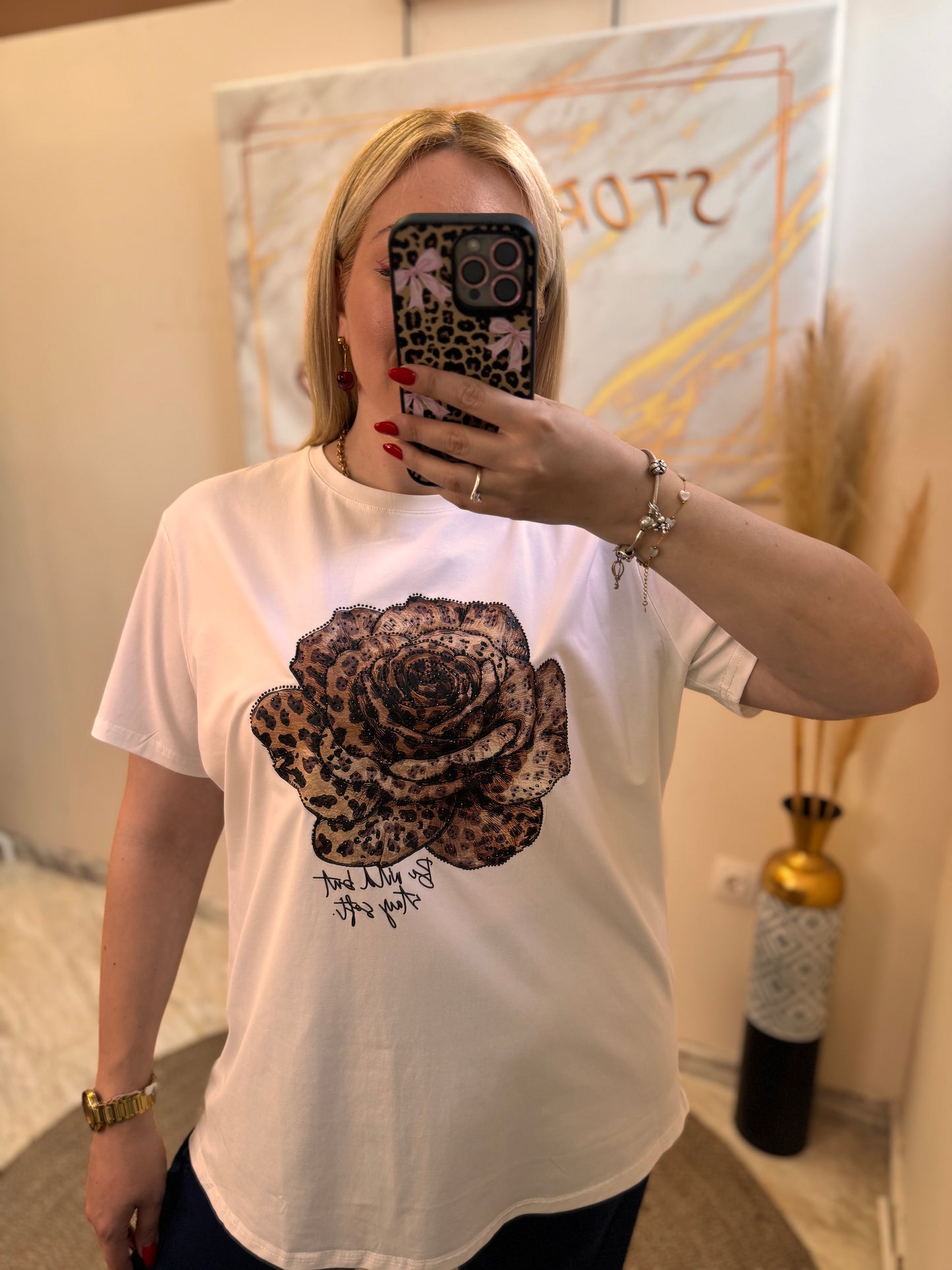 Leopard Rose T-shirt