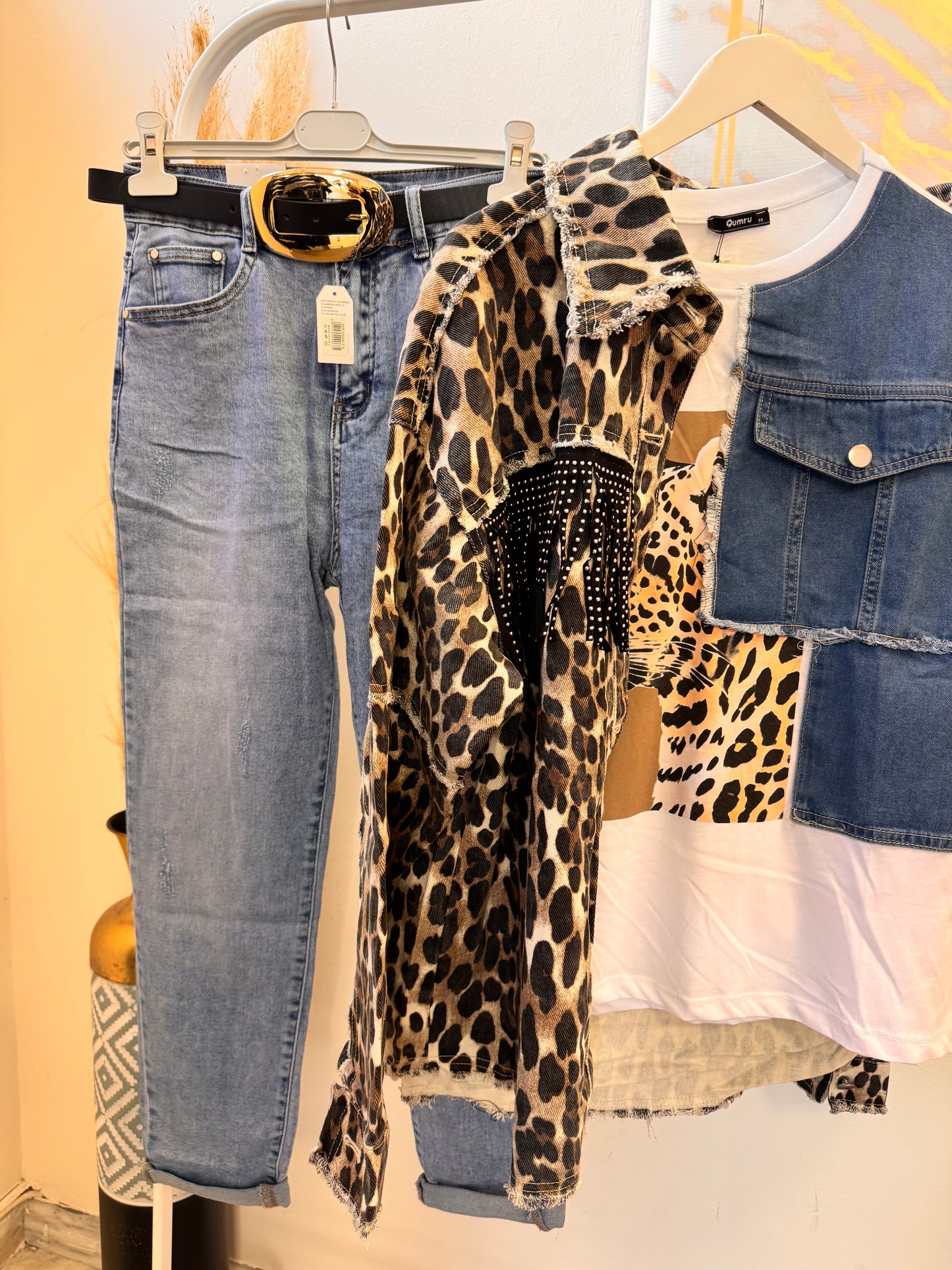 Leopard Jean Jacket