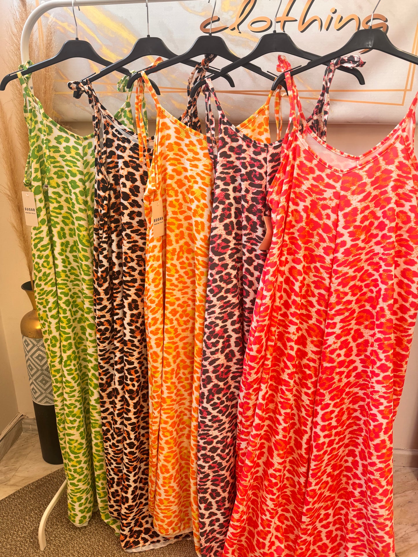 Neon Leopard Jumpsuit Orange