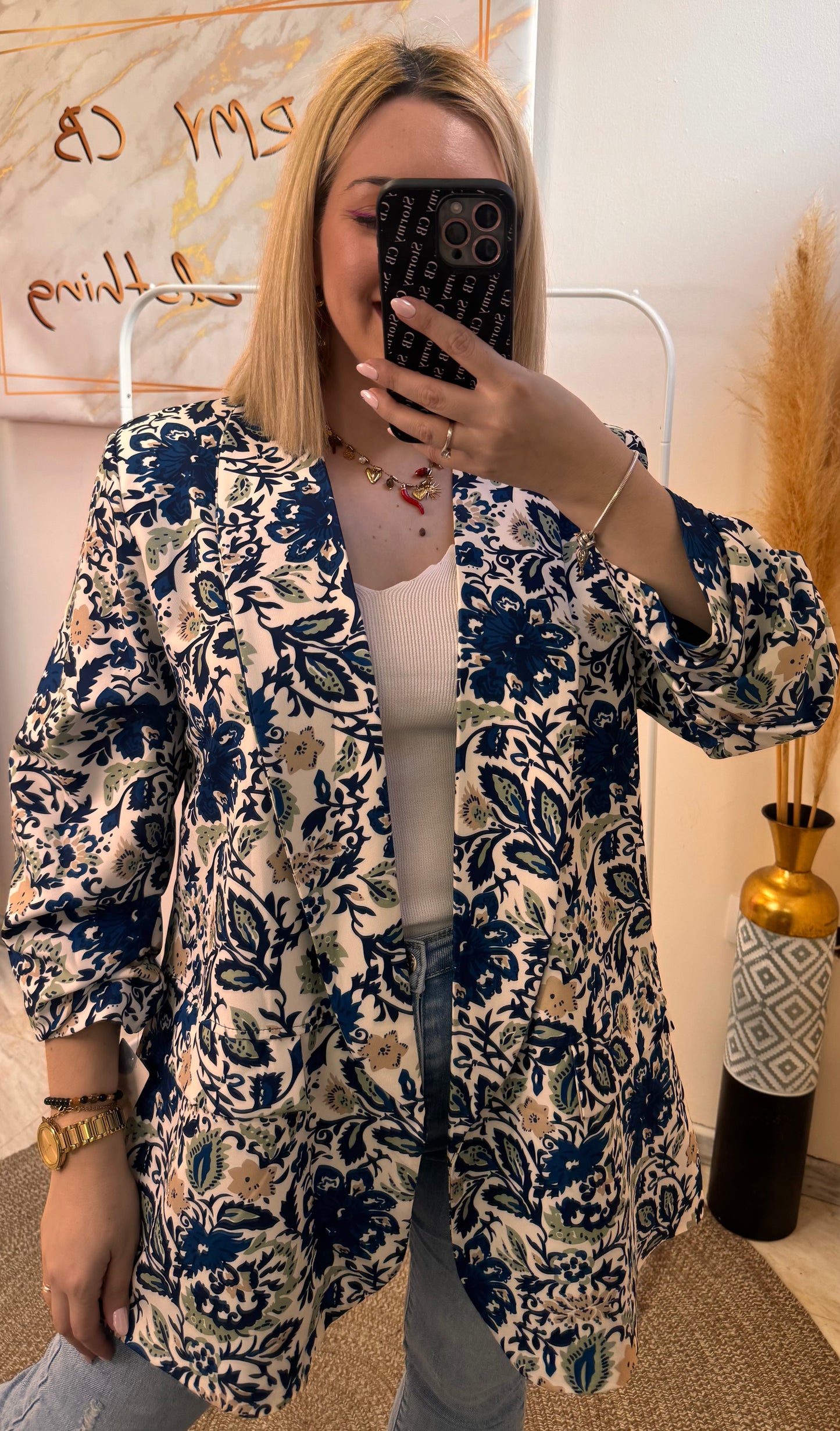 PLUS SIZE FLORAL ΣΑΚΑΚΙ