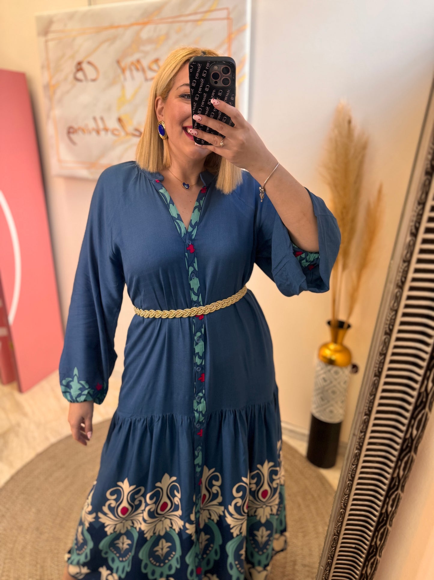 Mariana Semizie Blue Dress