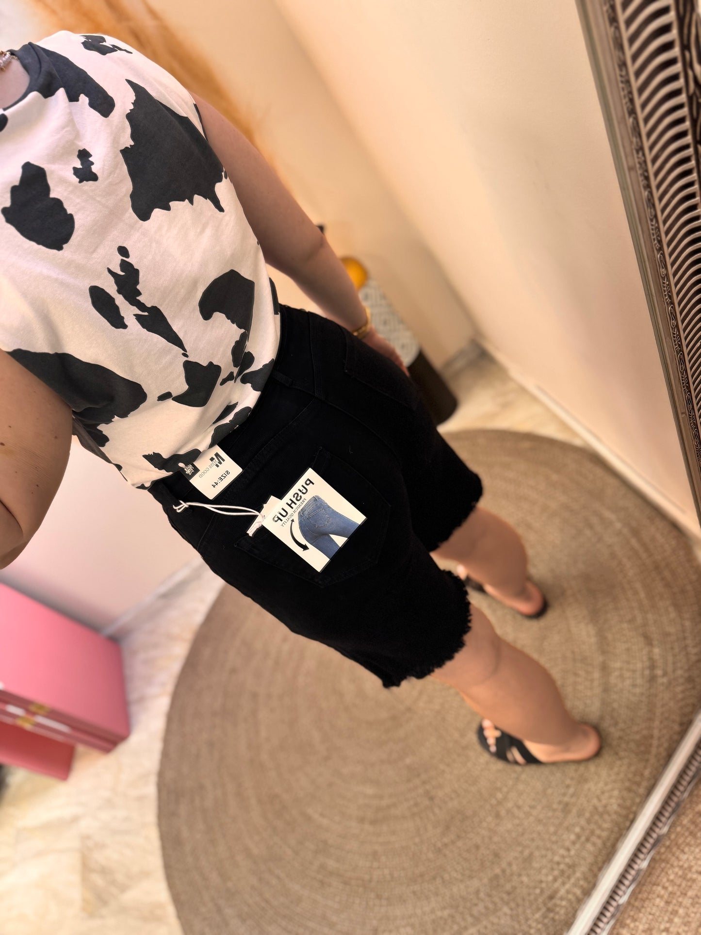 Evita Βερμούδα Black Has Plus Size