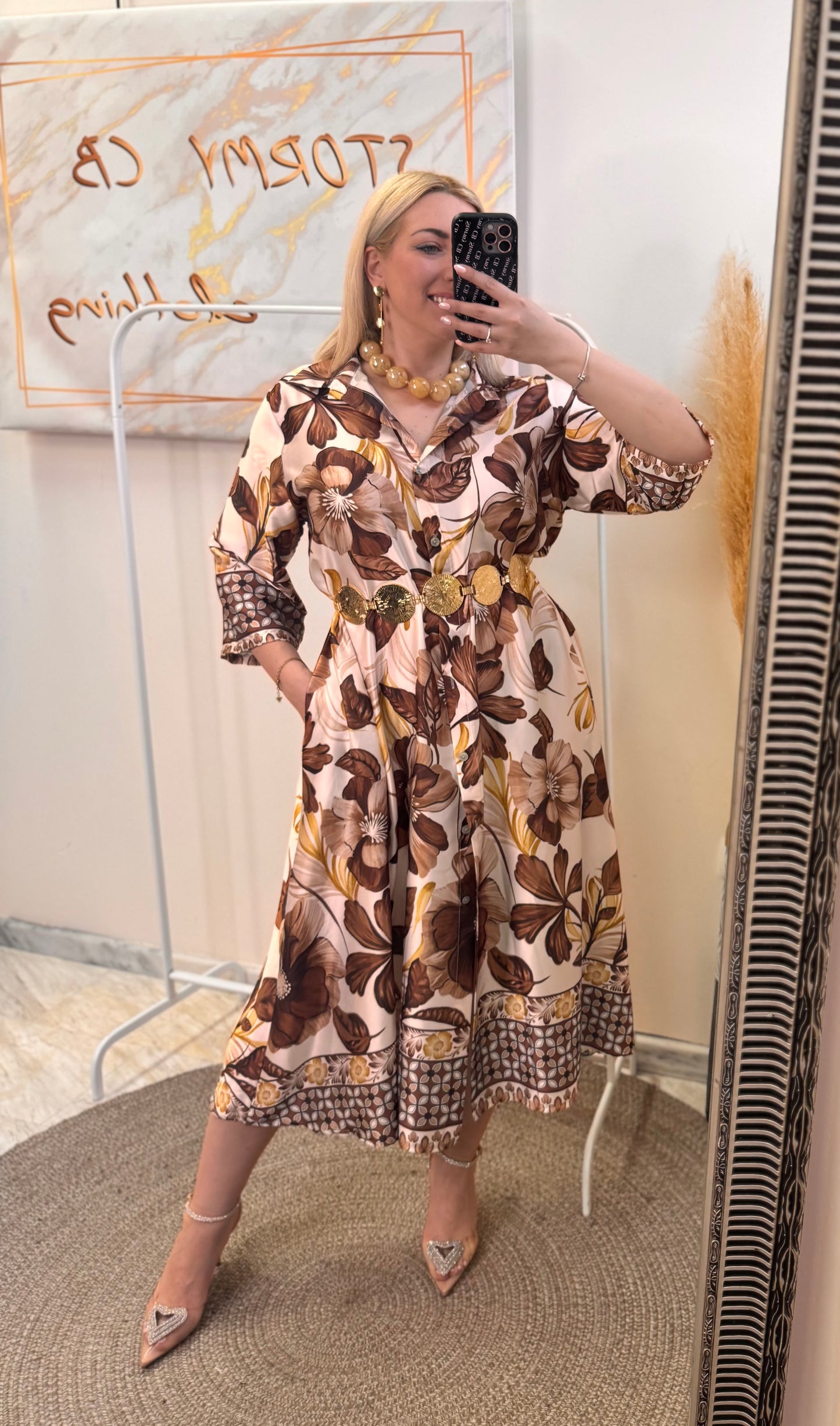 Olivia Semizie Dress Gold
