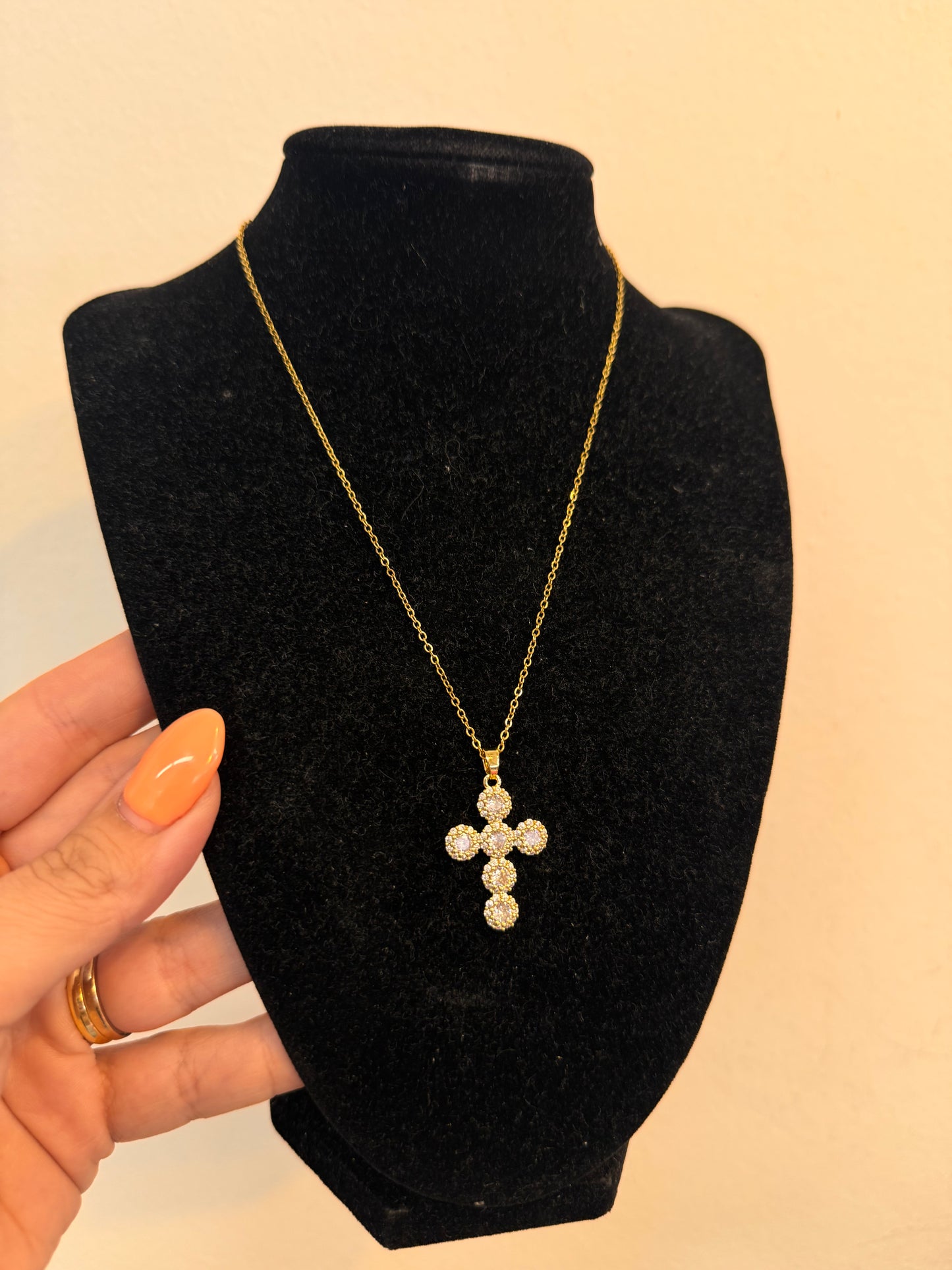 Cross Strass necklace