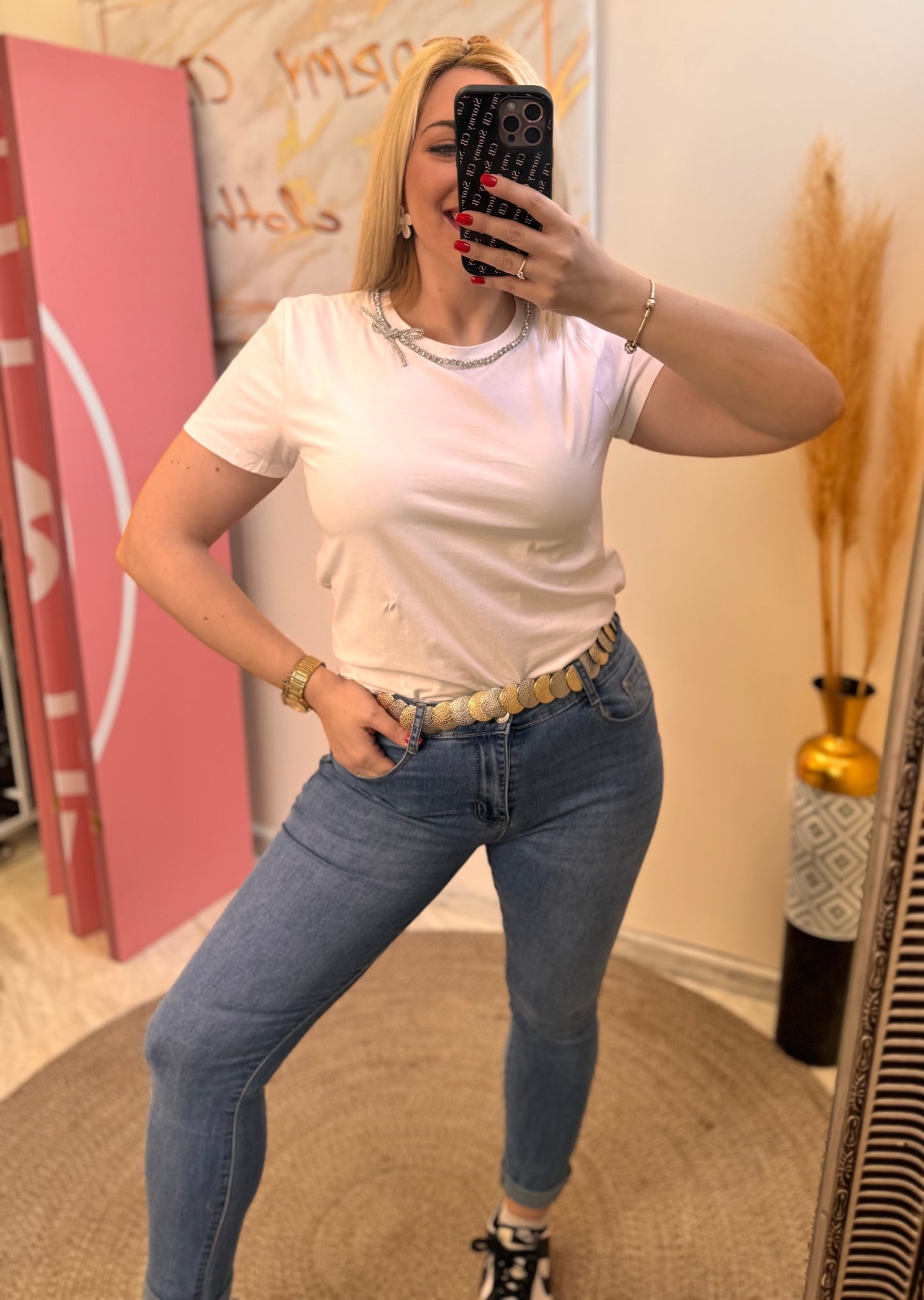 Strass Necklace T-shirt