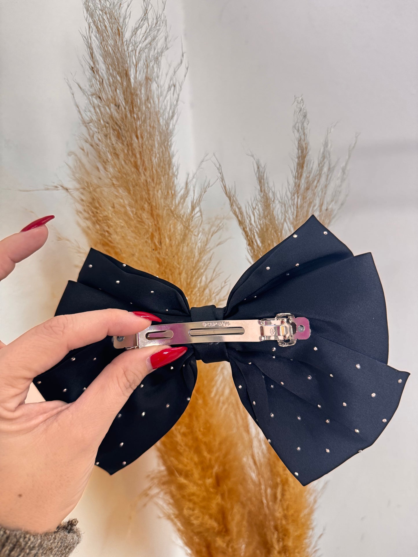 Φιόγκος Στρας Μαύρο