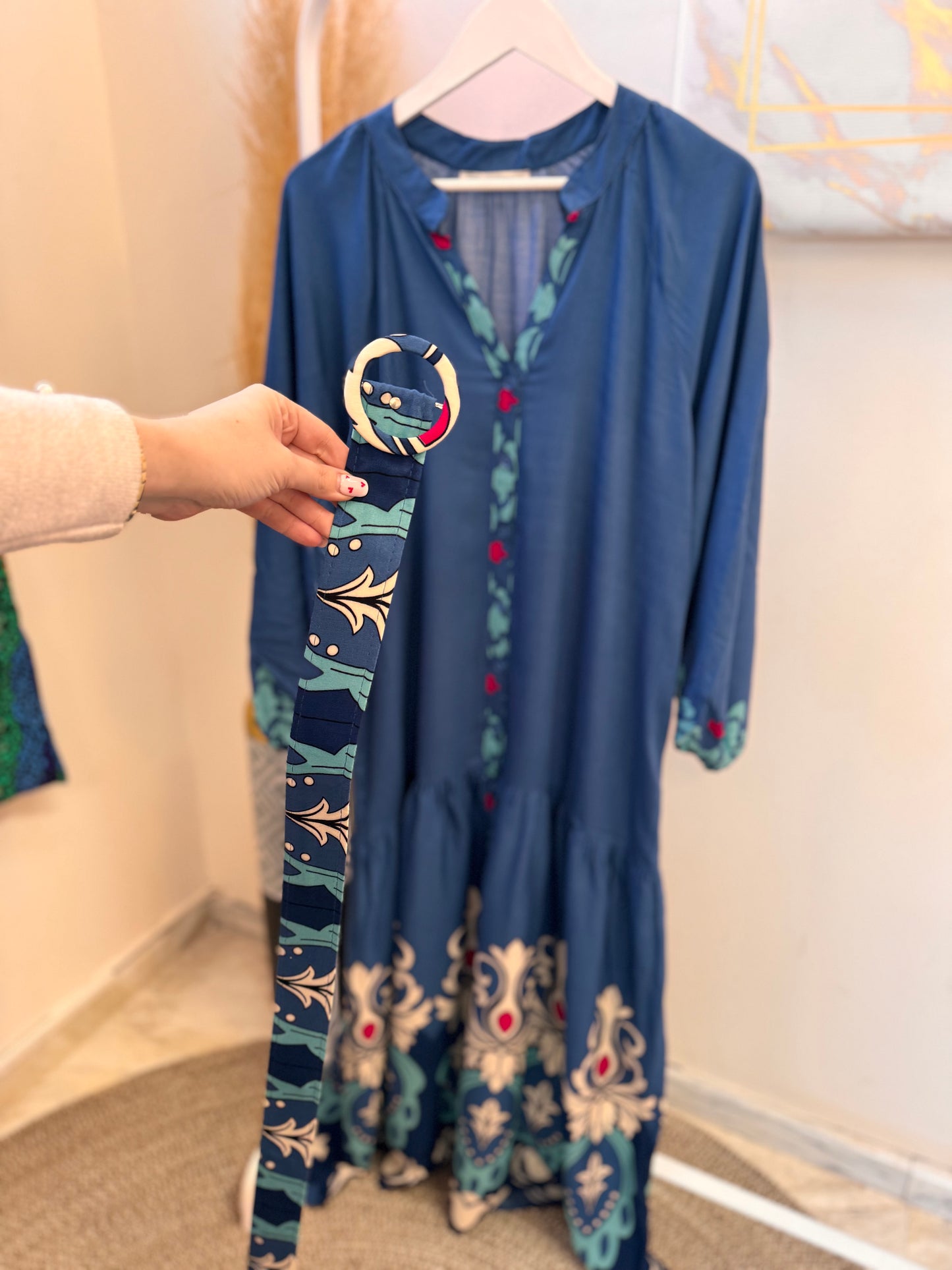Mariana Semizie Blue Dress