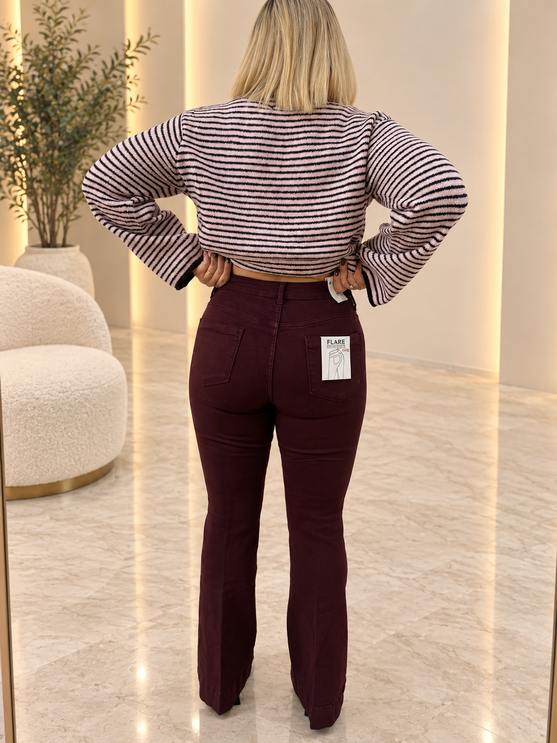 Flare Jean -5KG Bordeaux