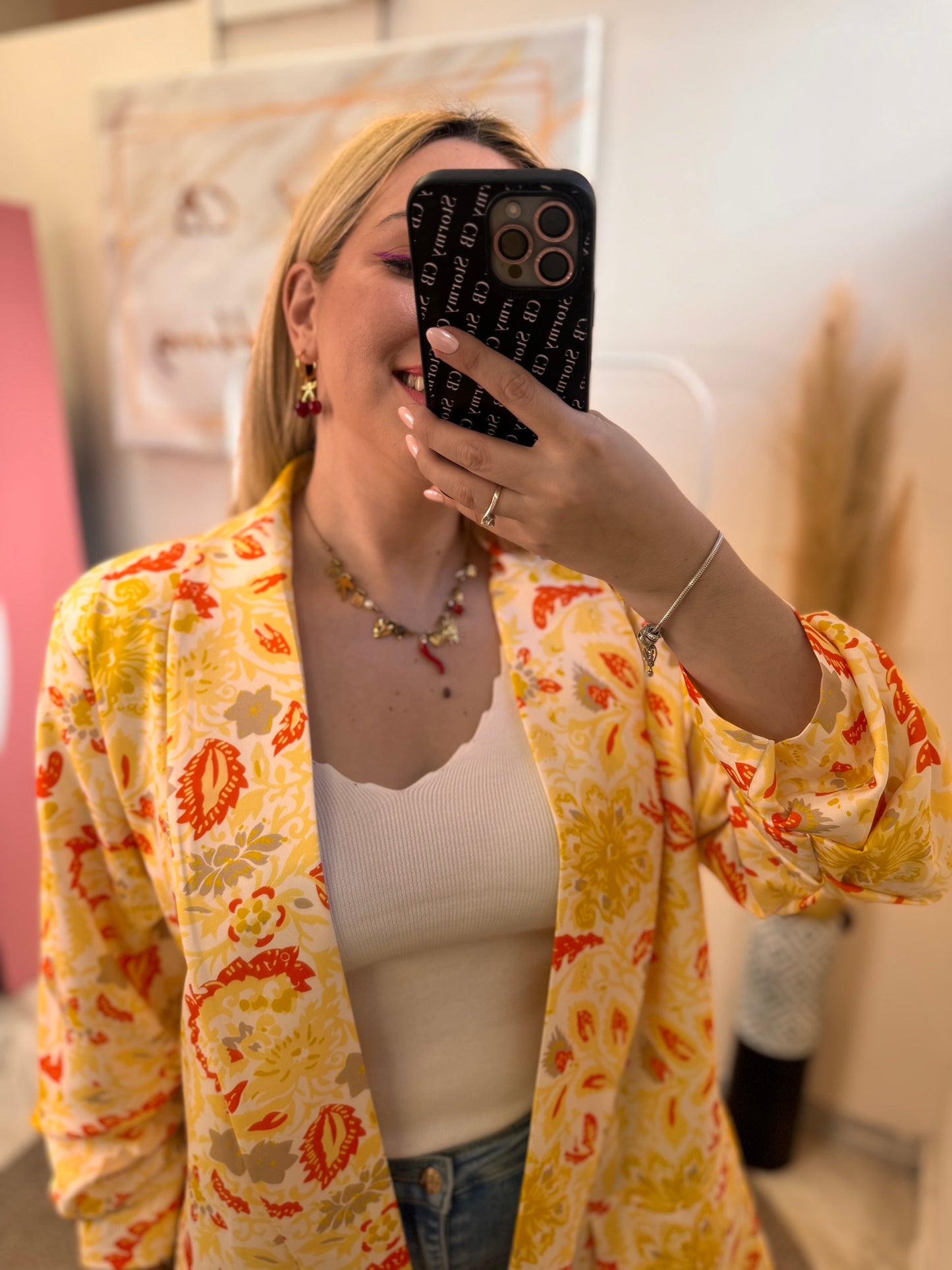 PLUS SIZE FLORAL ΣΑΚΑΚΙ