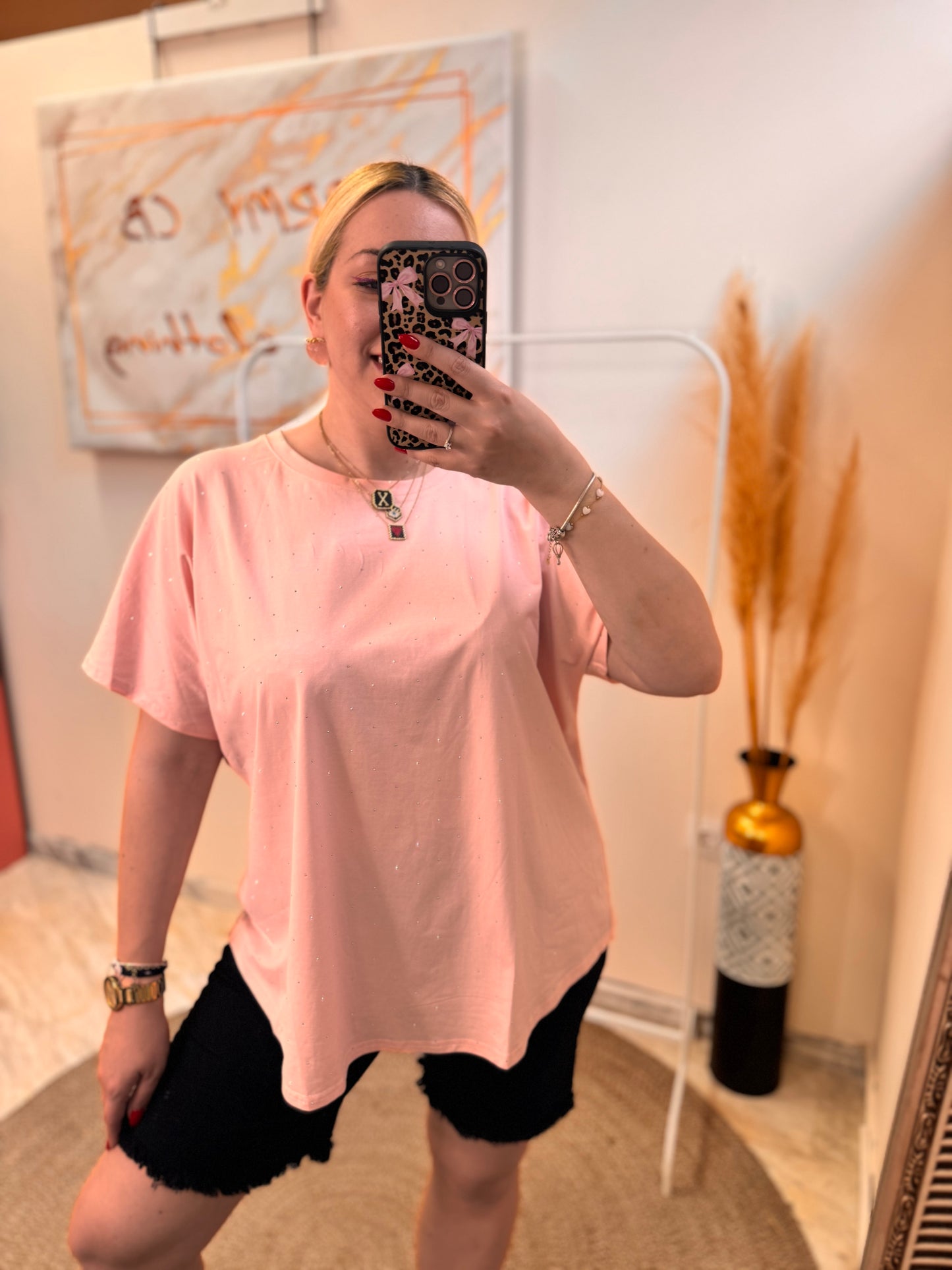 OVERSIZED STRASS T-SHIRT
