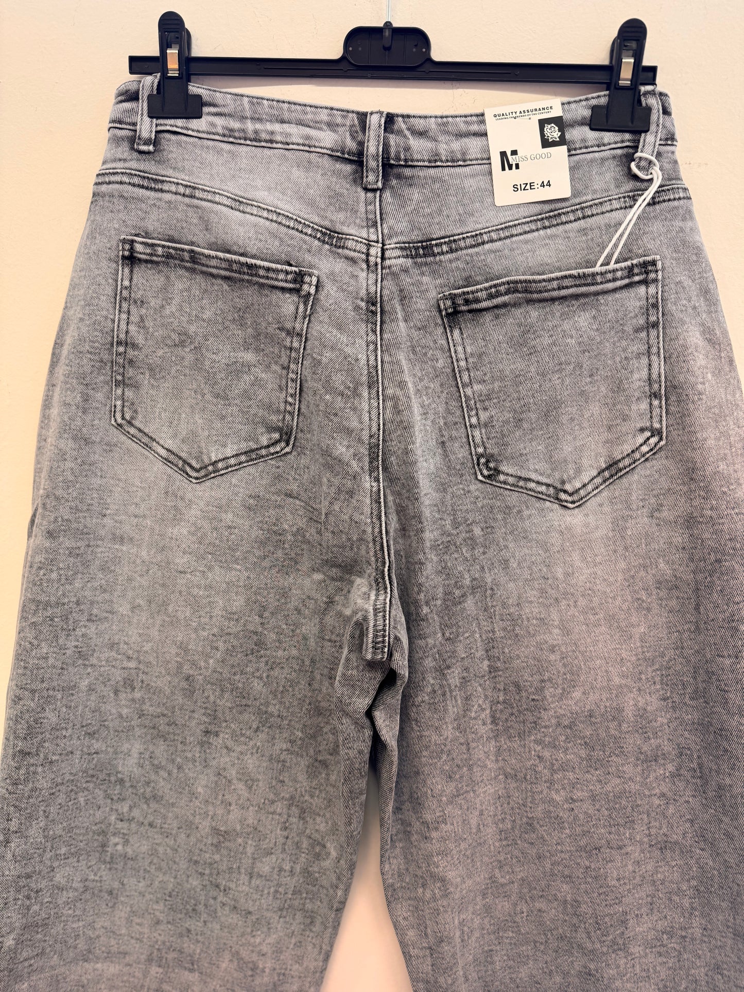 Adelina Mom Fit Light Grey Jean