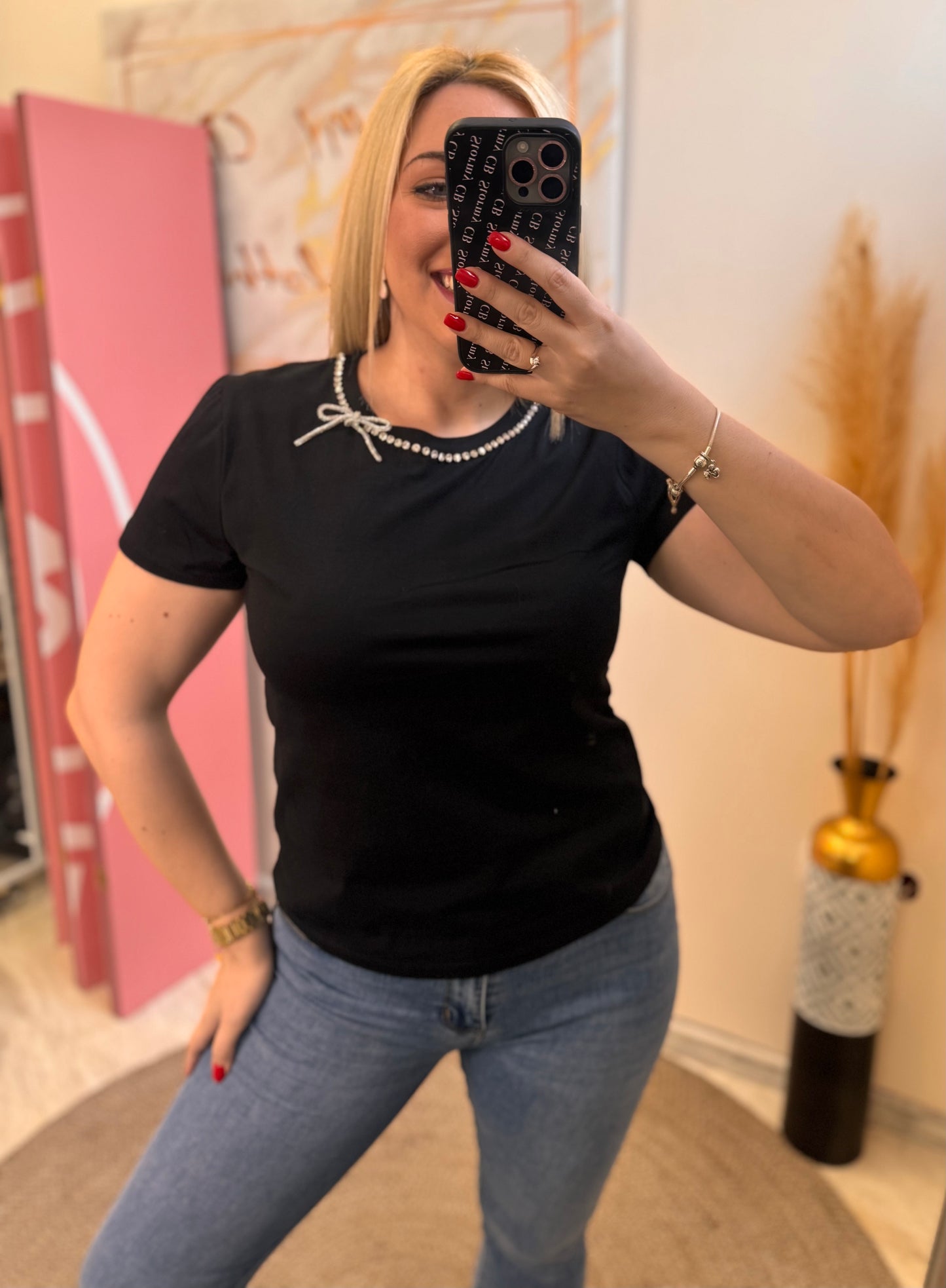 Strass Necklace T-shirt