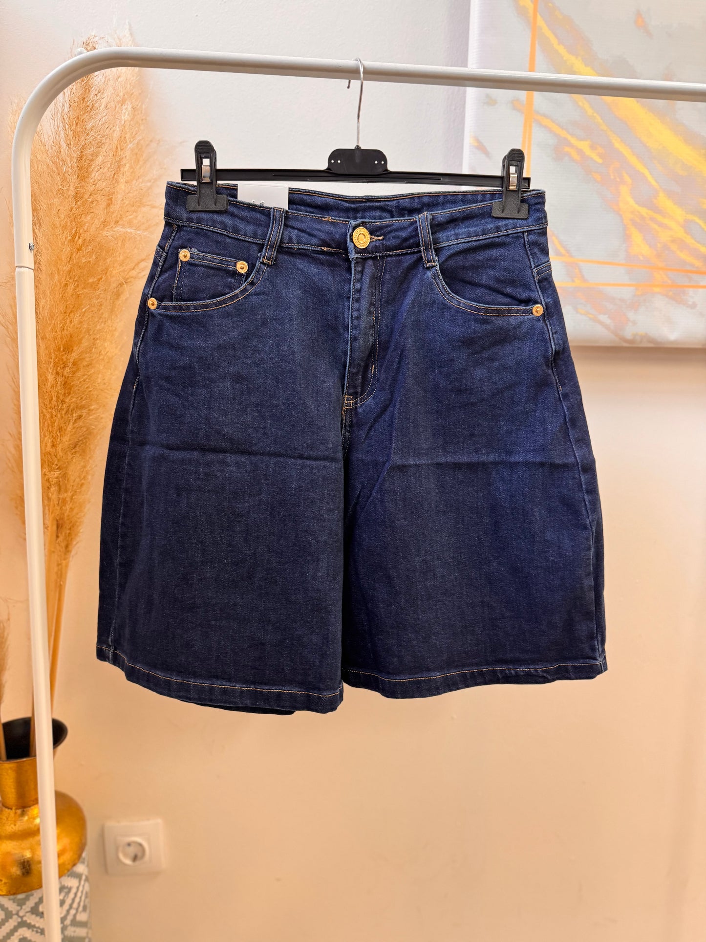 WIDE LEG BLUE VERMUDA
