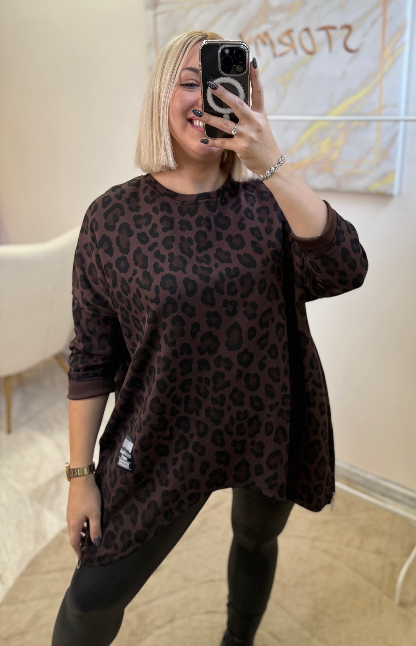 Oversized Leopard Shirt