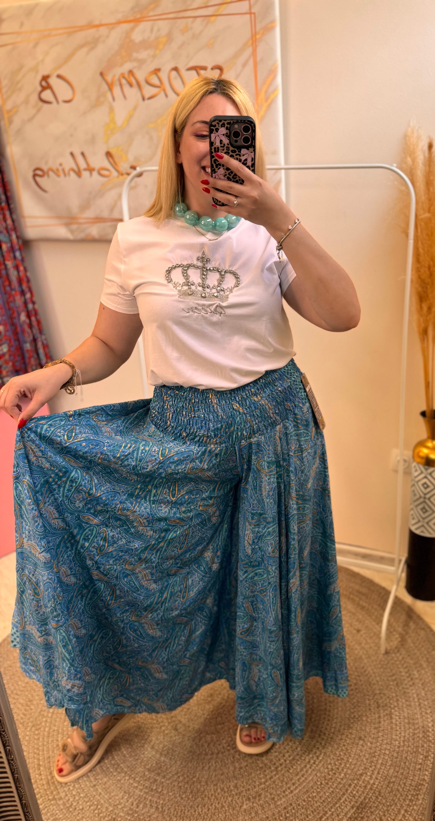 Boho Παντελονοφουστα Μετάξι