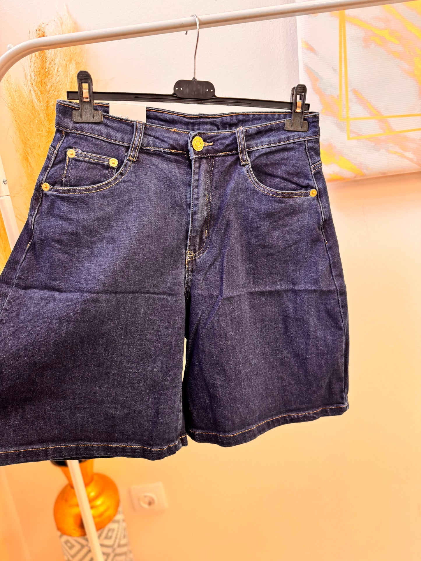 WIDE LEG BLUE VERMUDA