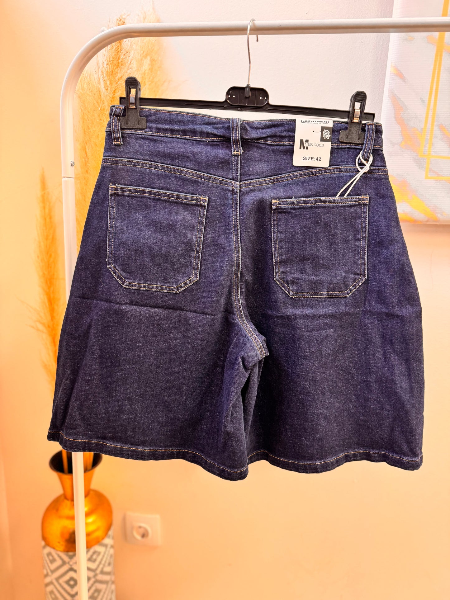 WIDE LEG BLUE VERMUDA