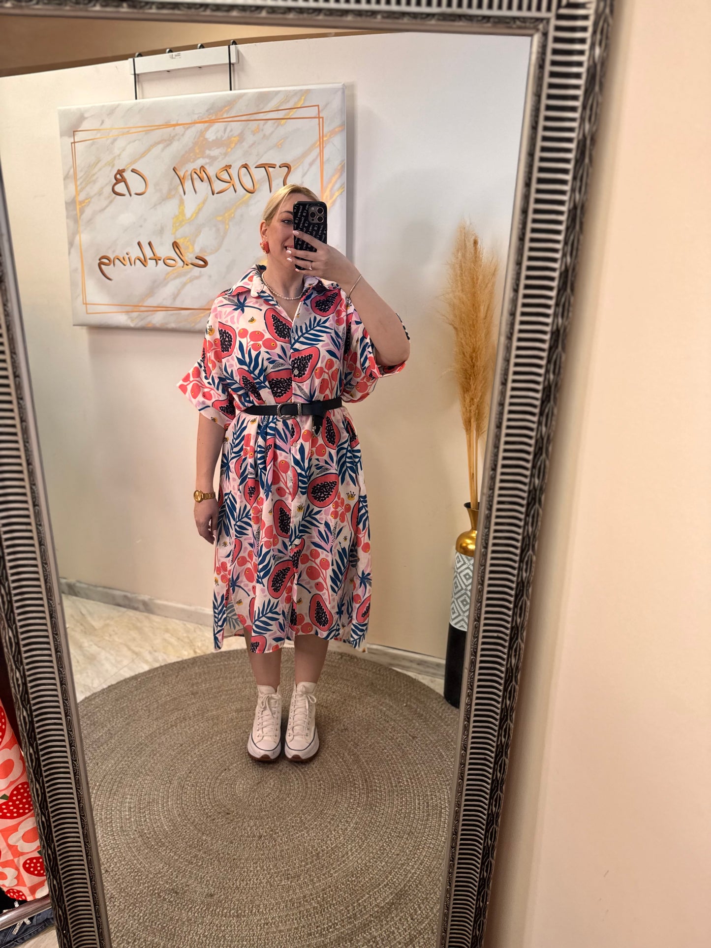 Dragon fruit Plus Size Dress