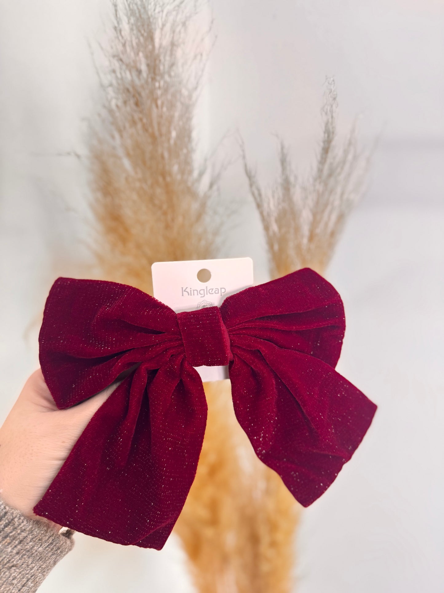 Φιόγκος στρας μπορντό