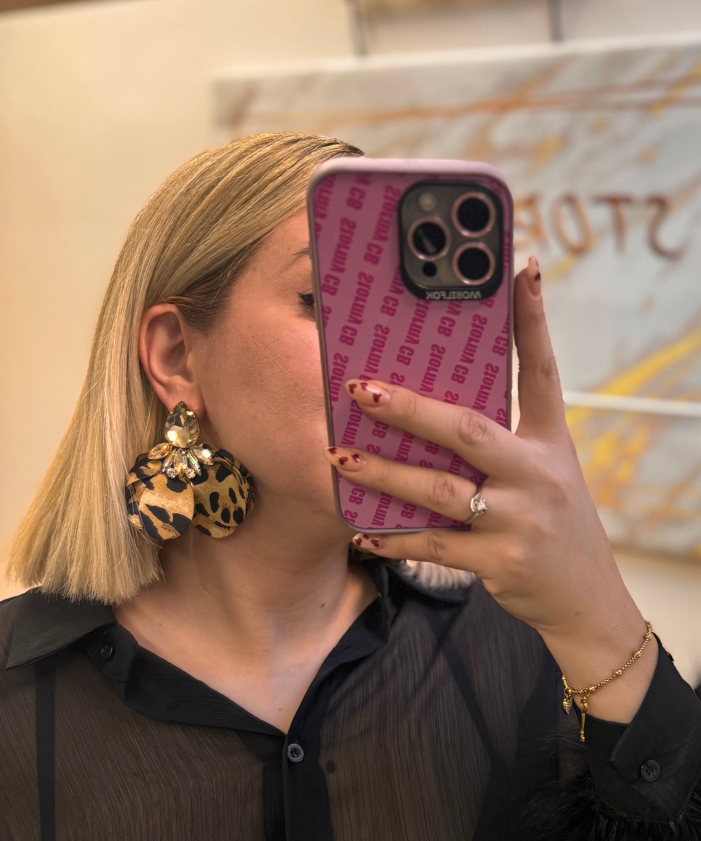 Leopard Crystal Earrings