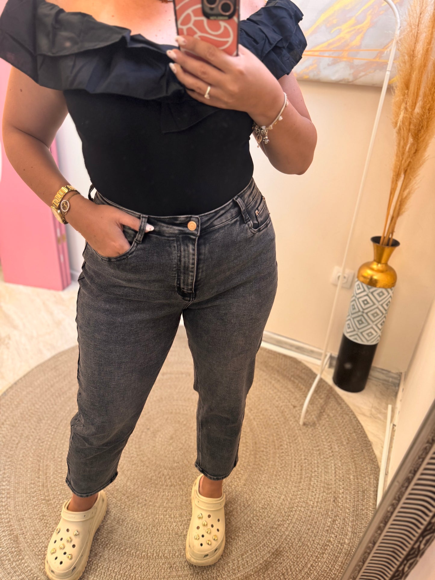 Katie Grey Mom Fit Jean
