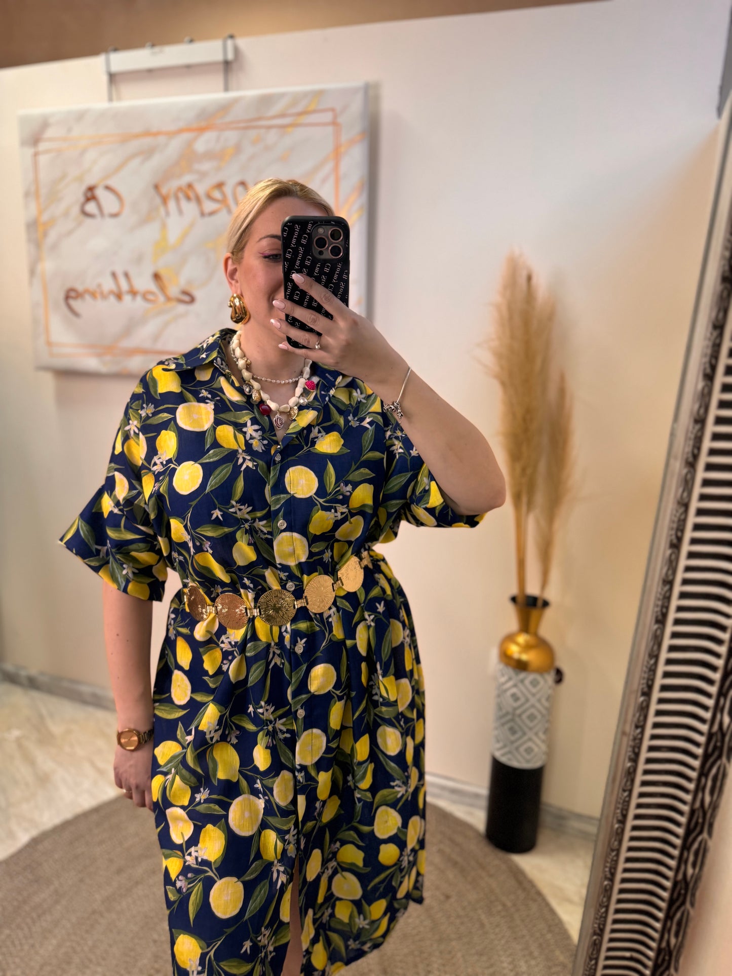 Lemon 🍋 Plus Size Dress Blue