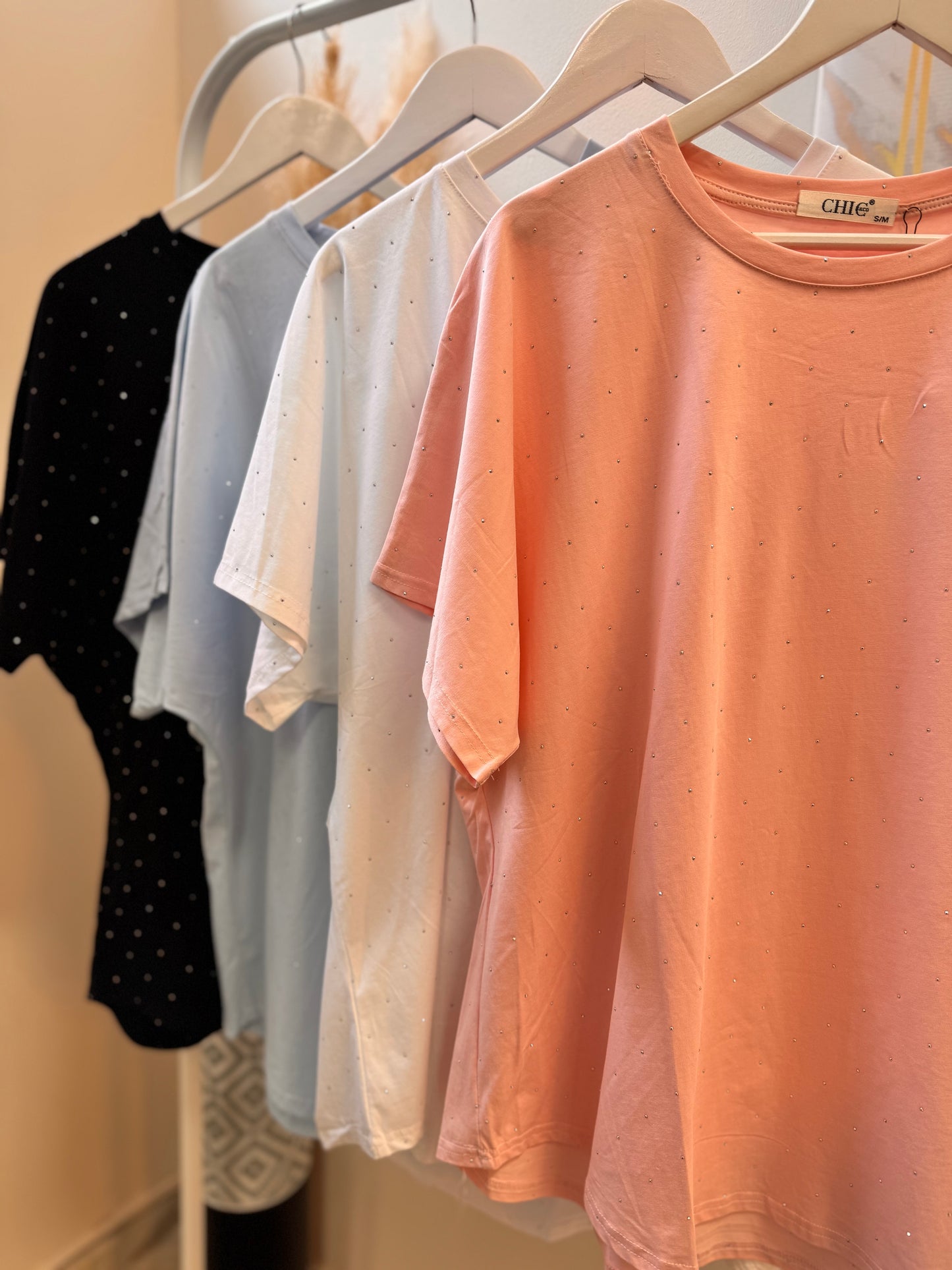 OVERSIZED STRASS T-SHIRT