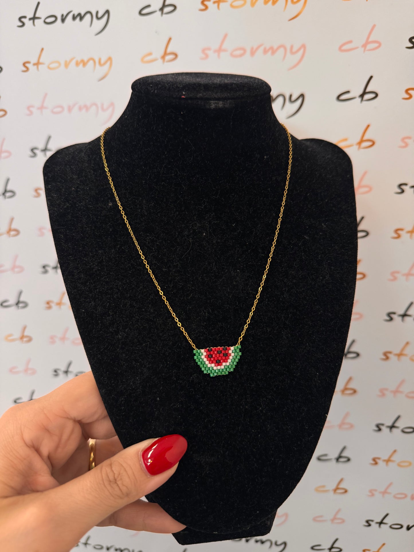 Watermelon 🍉 Miyuki Necklace