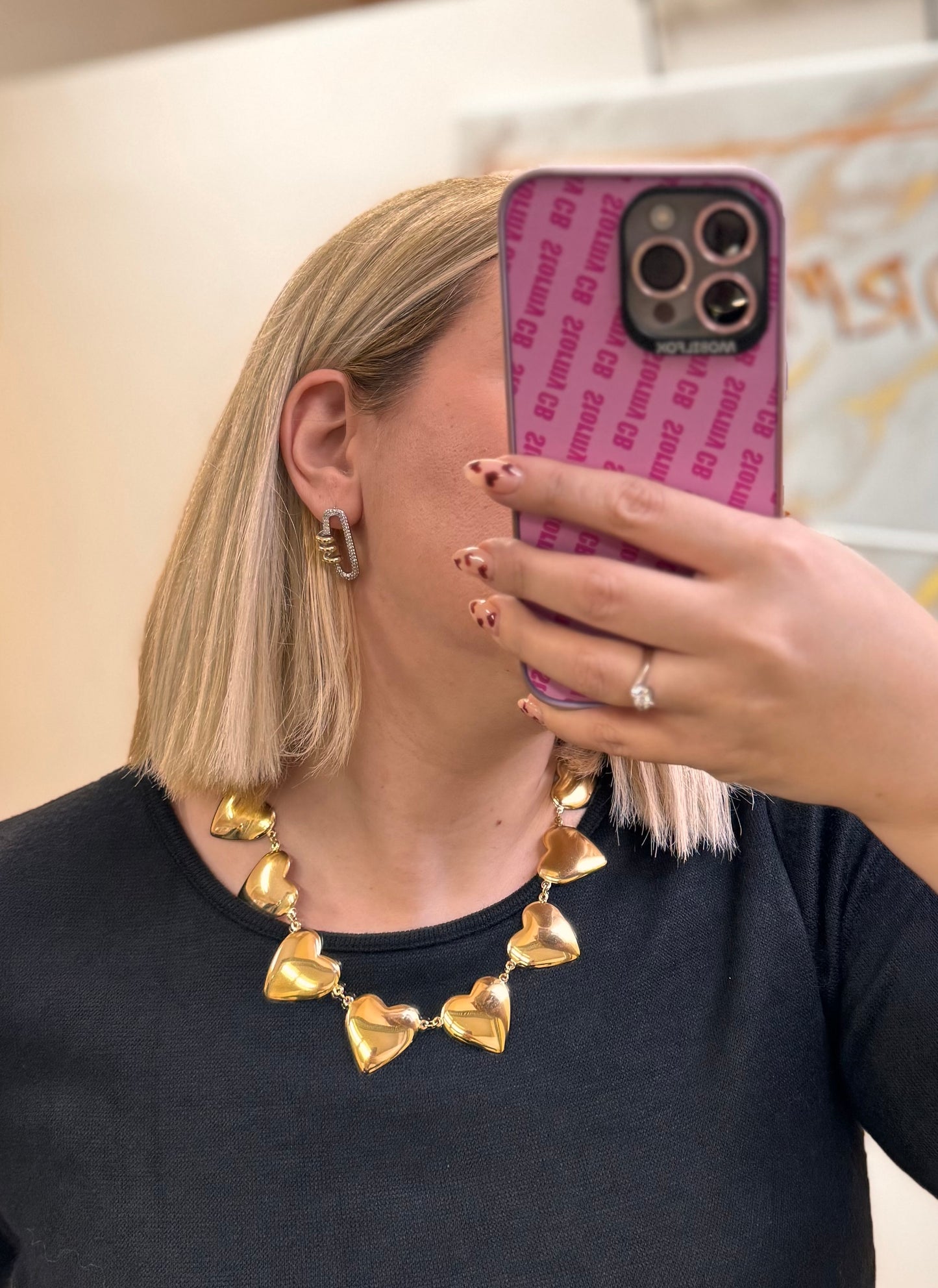 Lucia Silver & Gold Strass Earrings