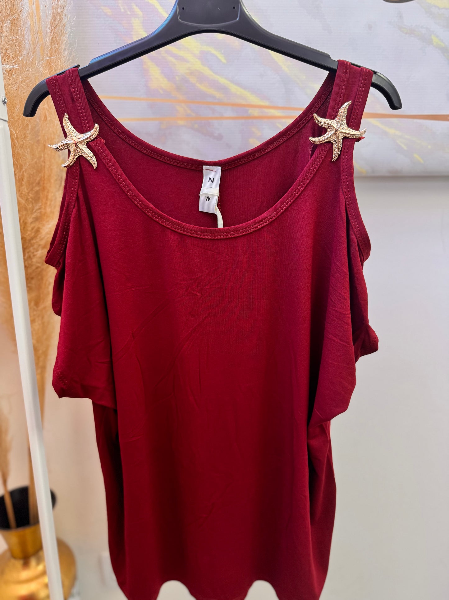 Metallic Star Top