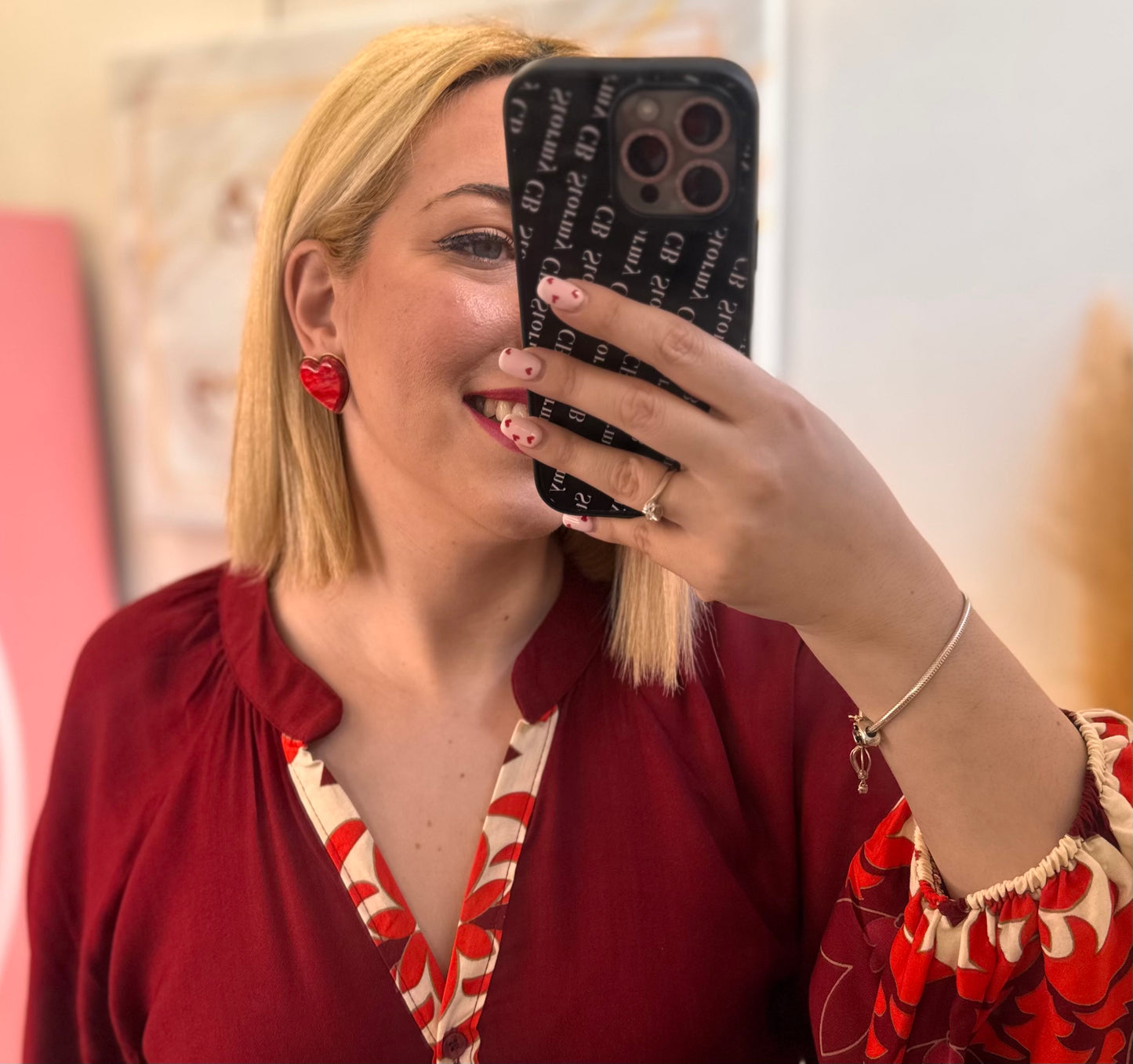Luna Red Earrings