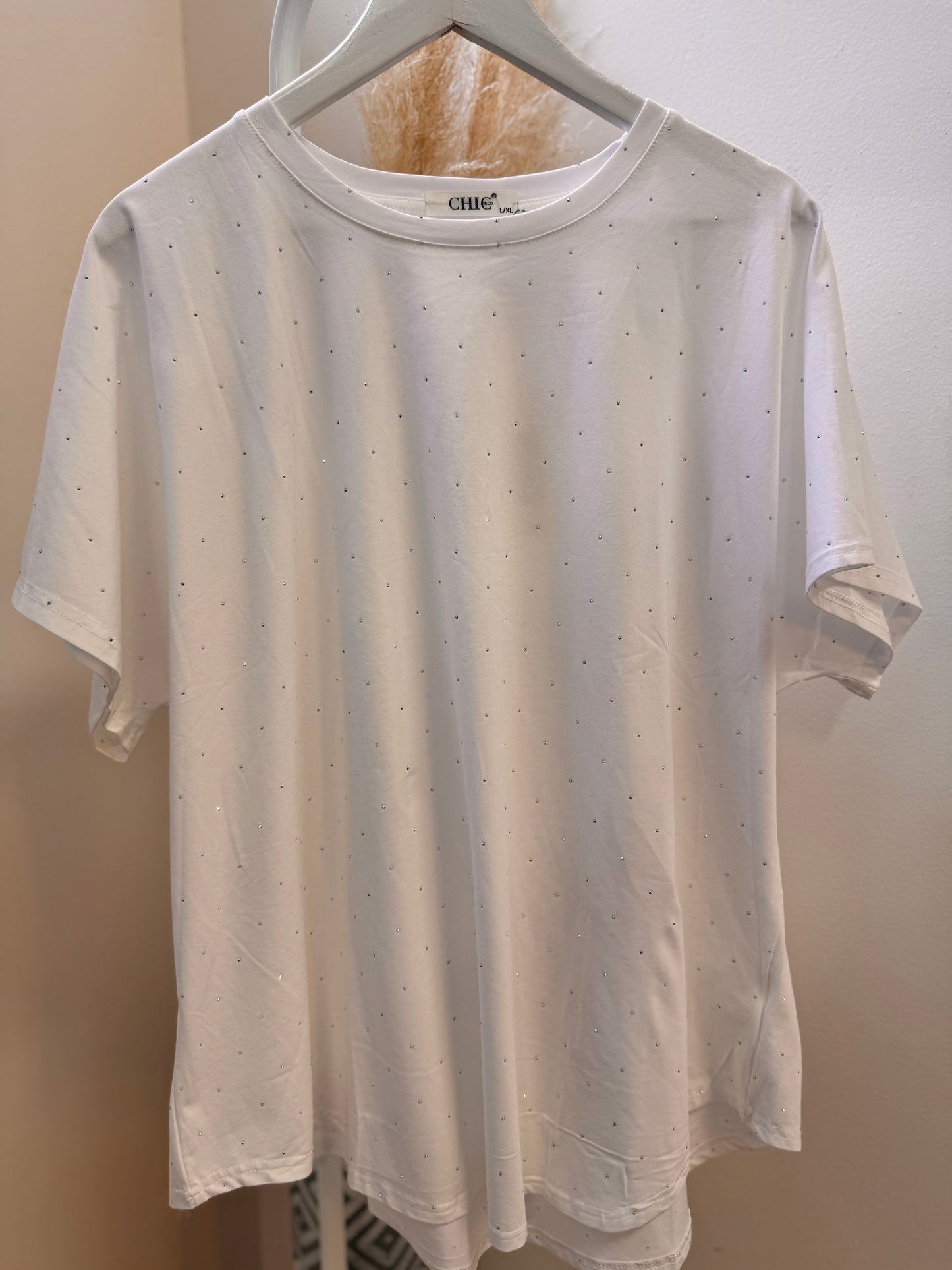OVERSIZED STRASS T-SHIRT